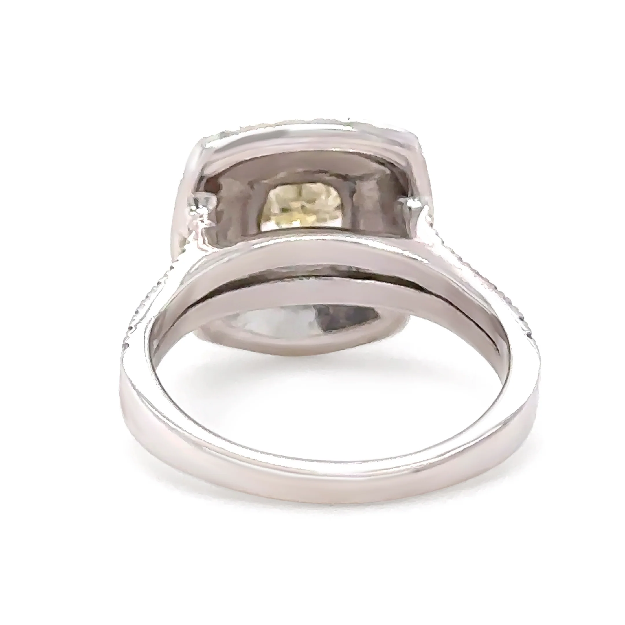 18ct White Gold Cushion Cut Diamond Halo Ring 1.00ct 6.5g - Image 5
