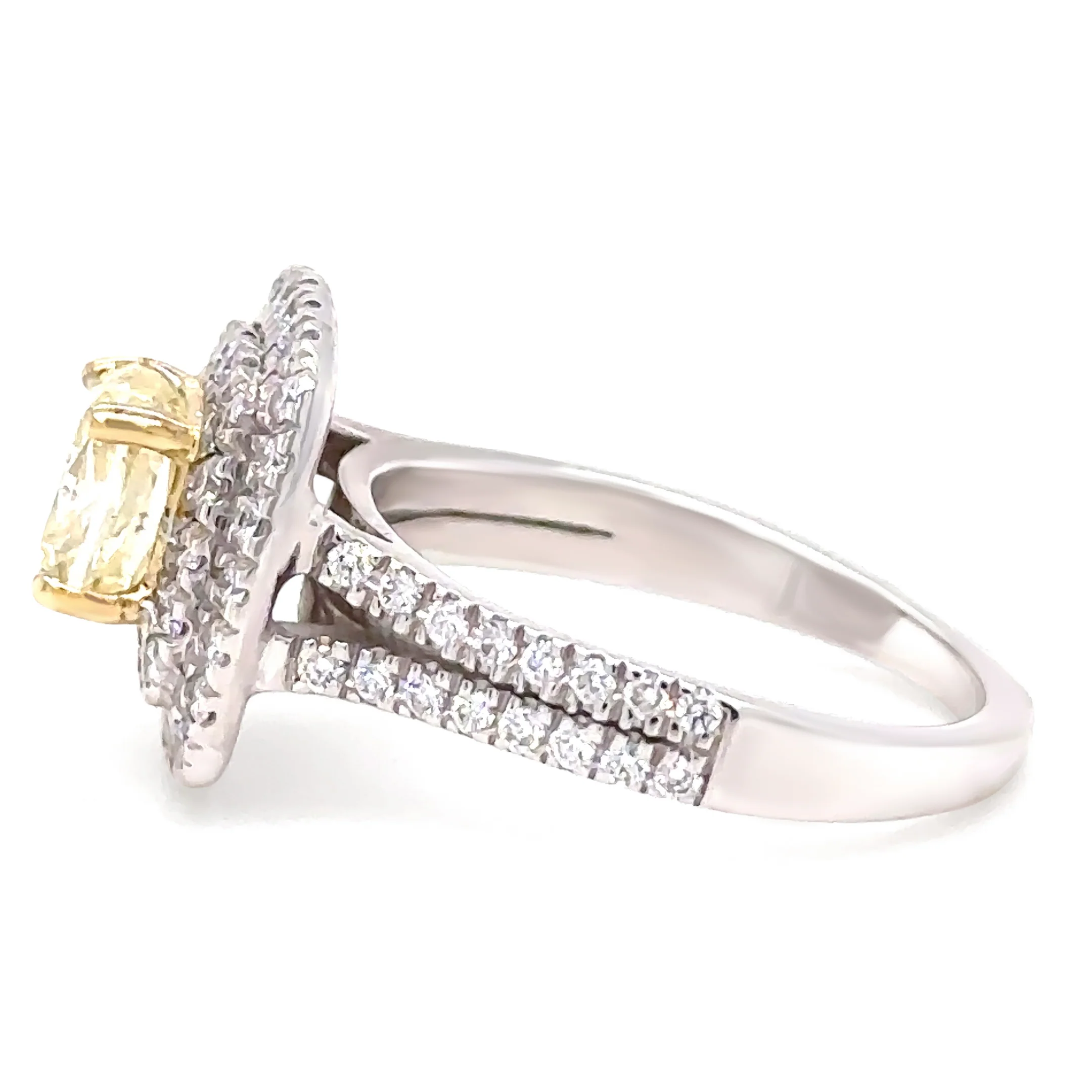 18ct White Gold Cushion Cut Diamond Halo Ring 1.00ct 6.5g - Image 7
