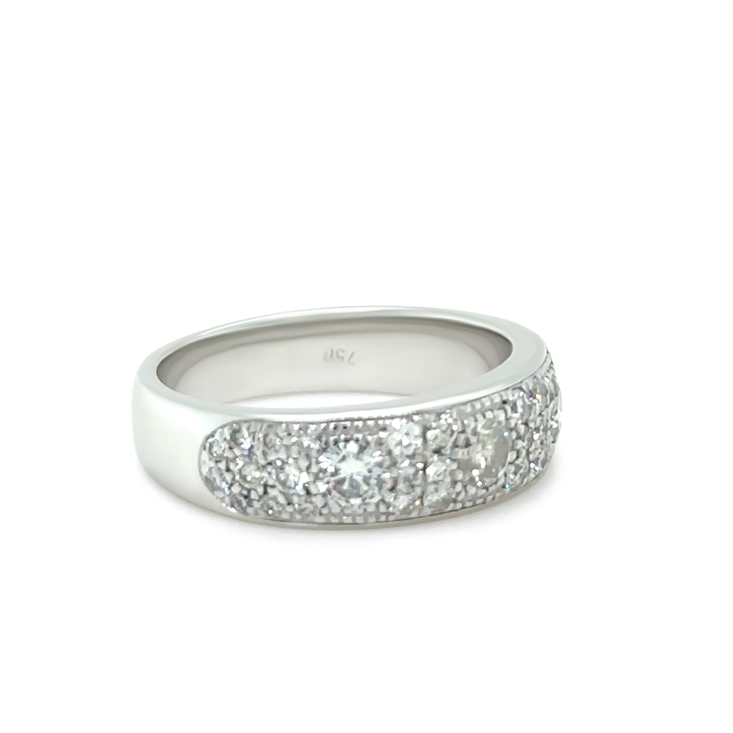 18ct White Gold Diamond Eternity Ring 0.95ct - Image 2