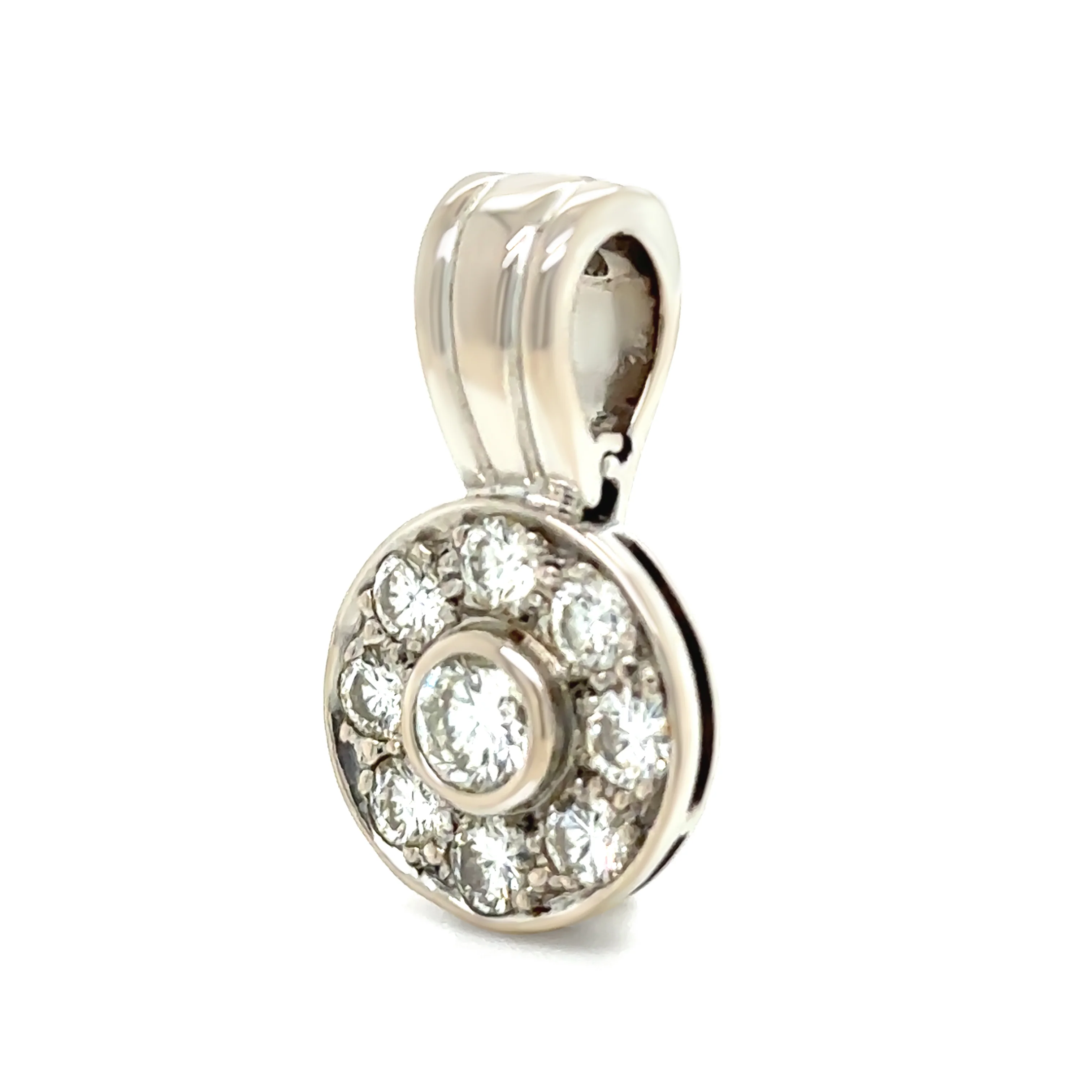 18ct White Gold Diamond Pendant 1.25ct 6.7g - Image 2