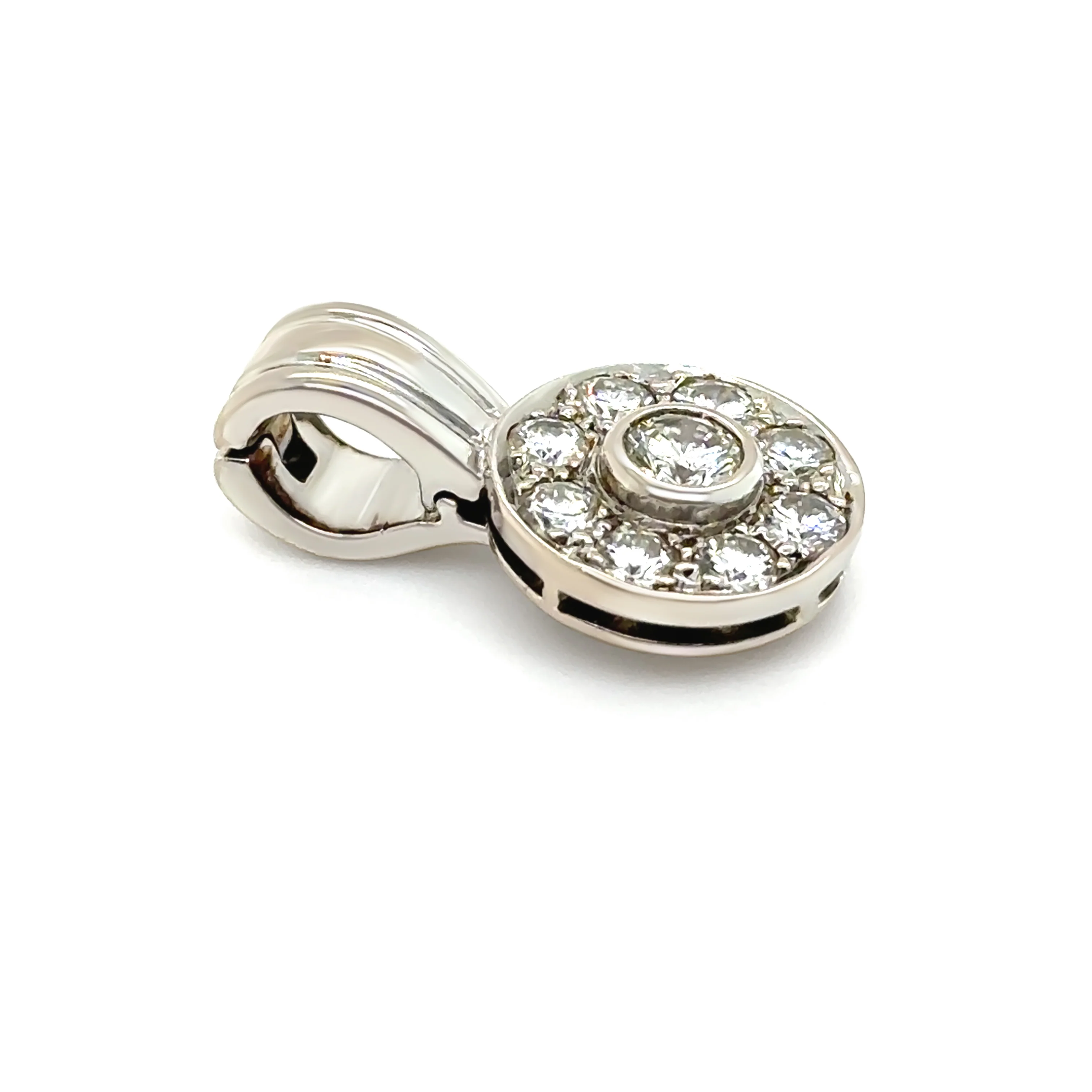 18ct White Gold Diamond Pendant 1.25ct 6.7g - Image 6