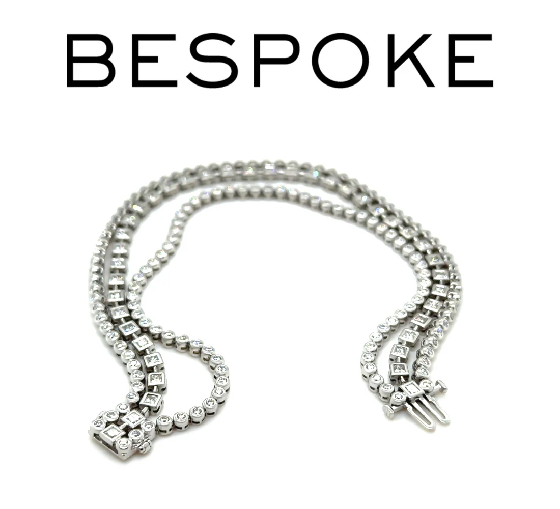 18ct White Gold Diamond Tennis Bracelet 5.52ct 29.0g