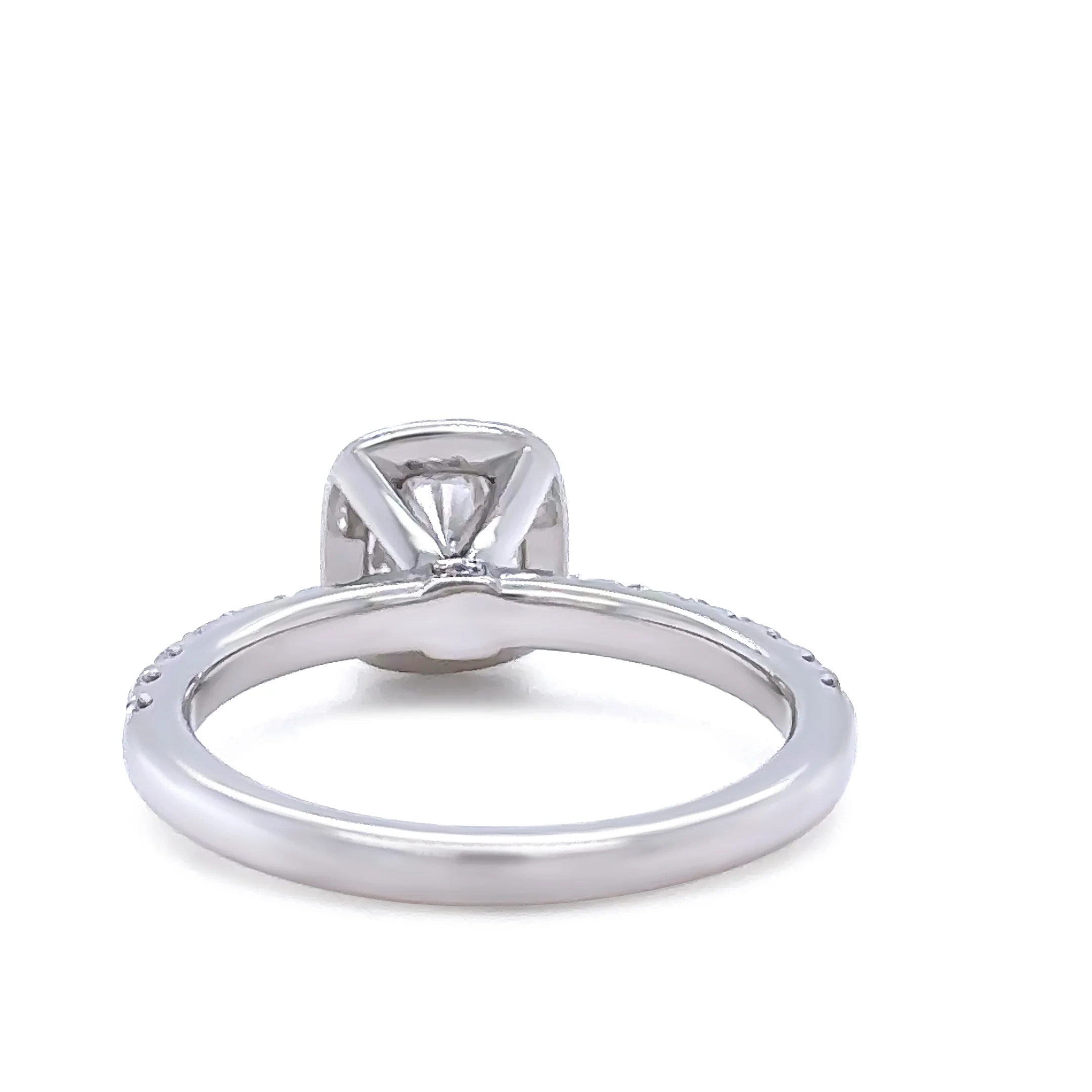 GIA 18ct White Gold Cushion Cut Diamond Engagement Ring 1.52ct - Image 6