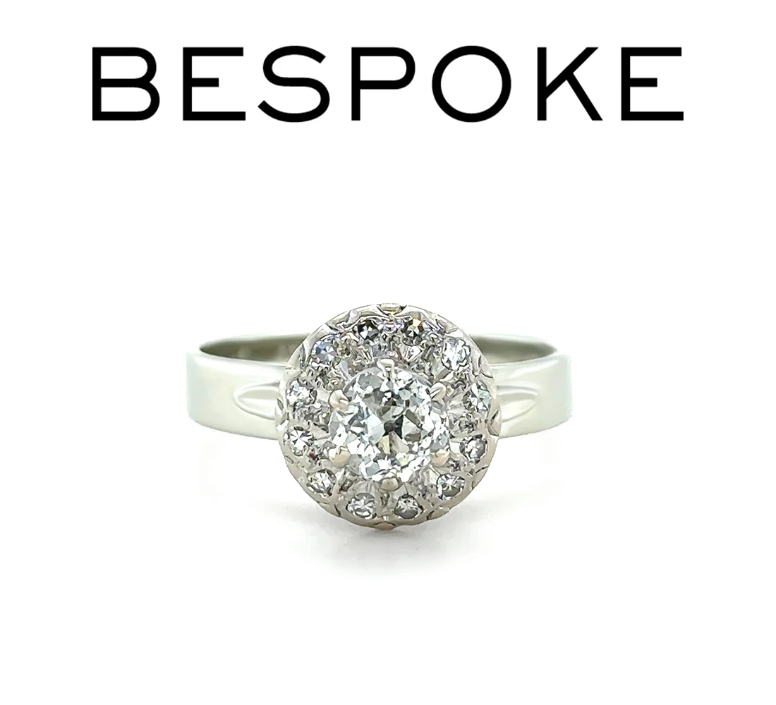 18ct White Gold Palladium & Platinum Diamond Ring 0.87ct 5.5g