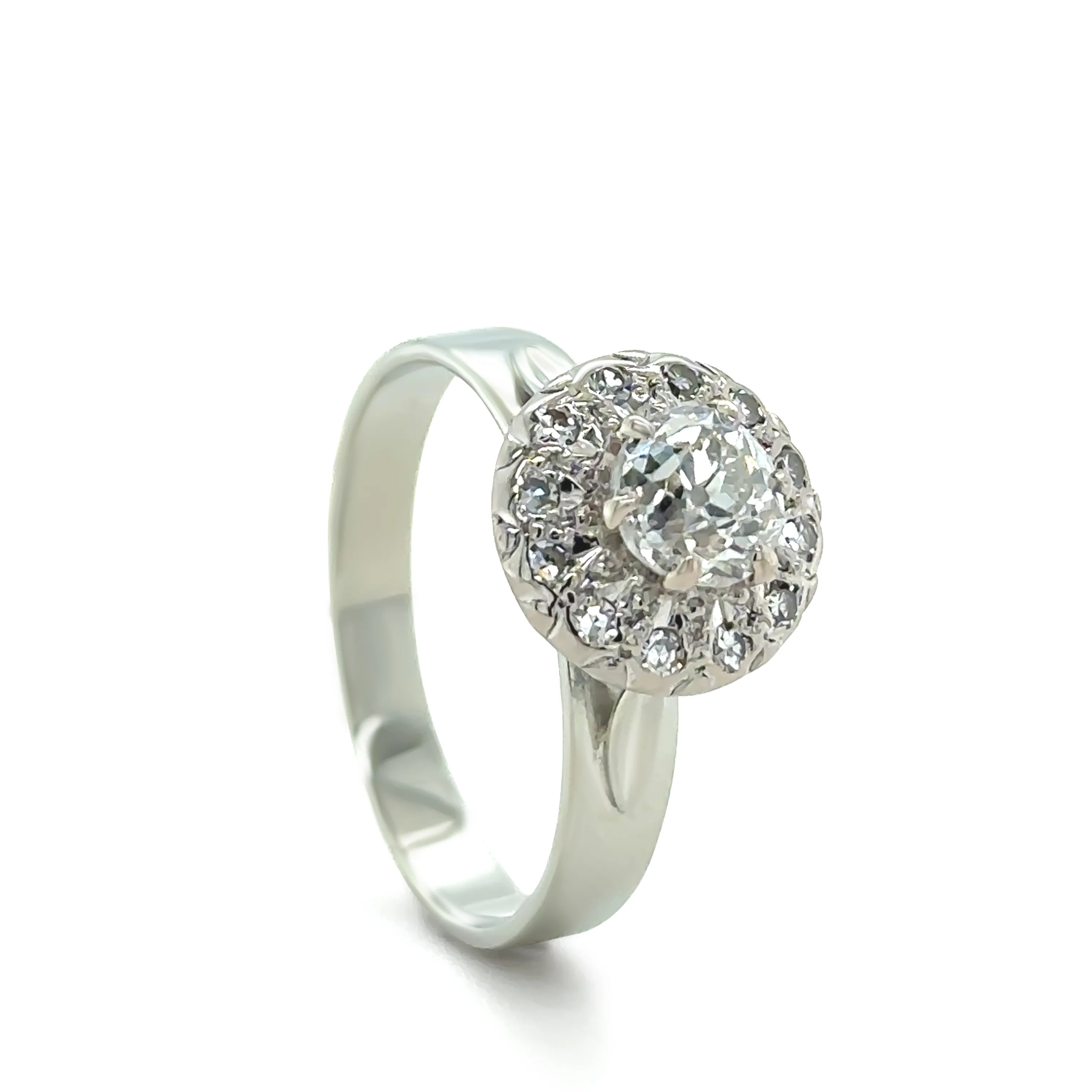 18ct White Gold Palladium & Platinum Diamond Ring 0.87ct 5.5g - Image 5