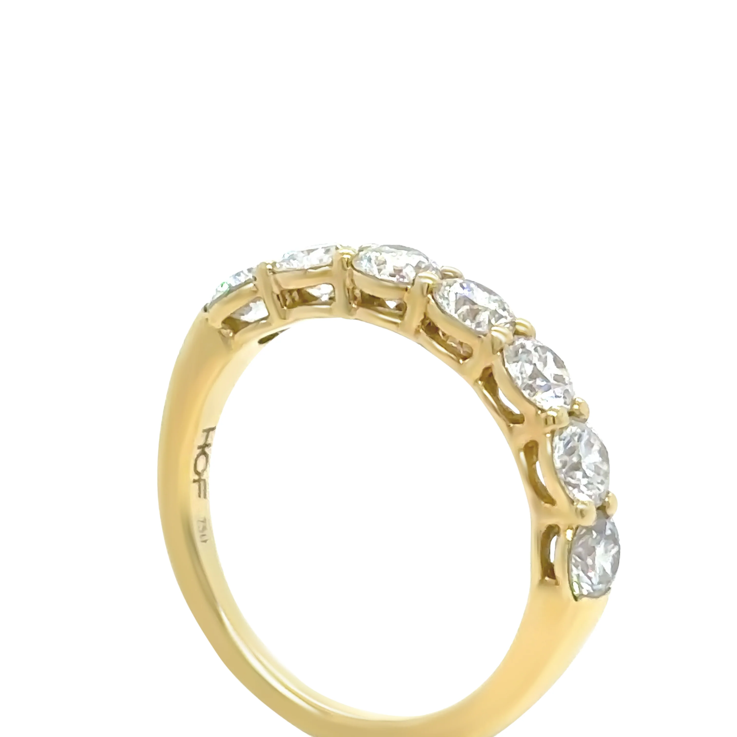 18ct Yellow Gold Diamond Wedding Ring 1.26ct - Image 6