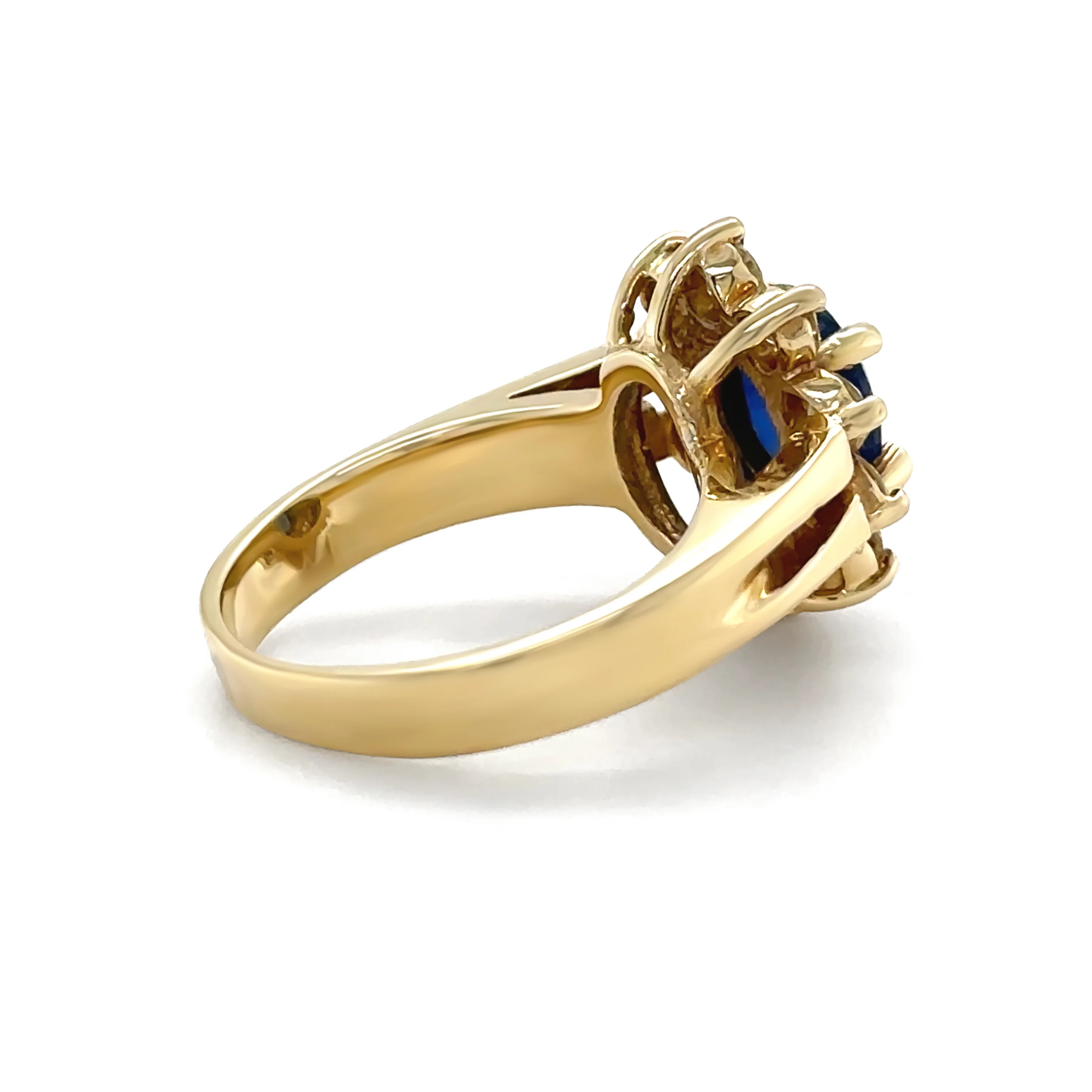 18ct Yellow Gold Sapphire and Diamond Ring 1.80ct 5.7g - Image 5