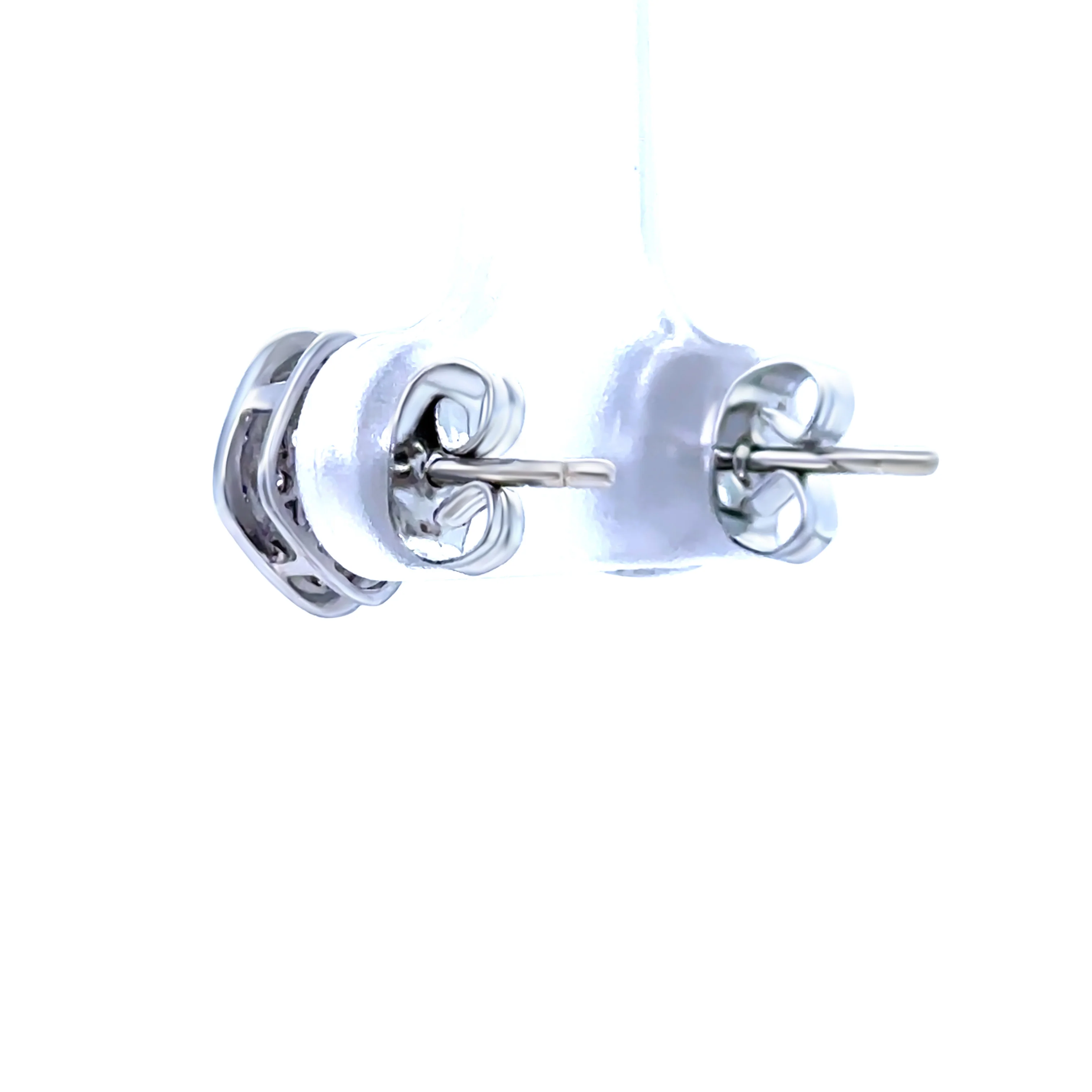 9ct White Gold Diamond Earrings 0.26ct 1.3g - Image 5