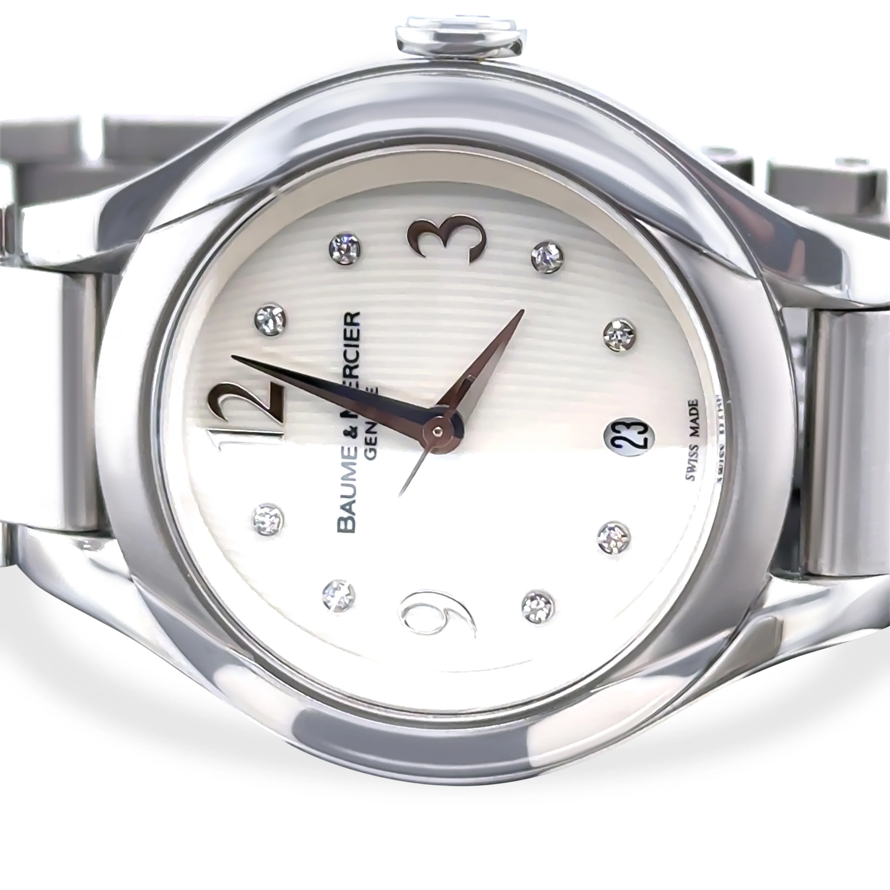 Baume & Mercier Stainless Steel Ilea Diamond Dial Watch 30mm - Image 5