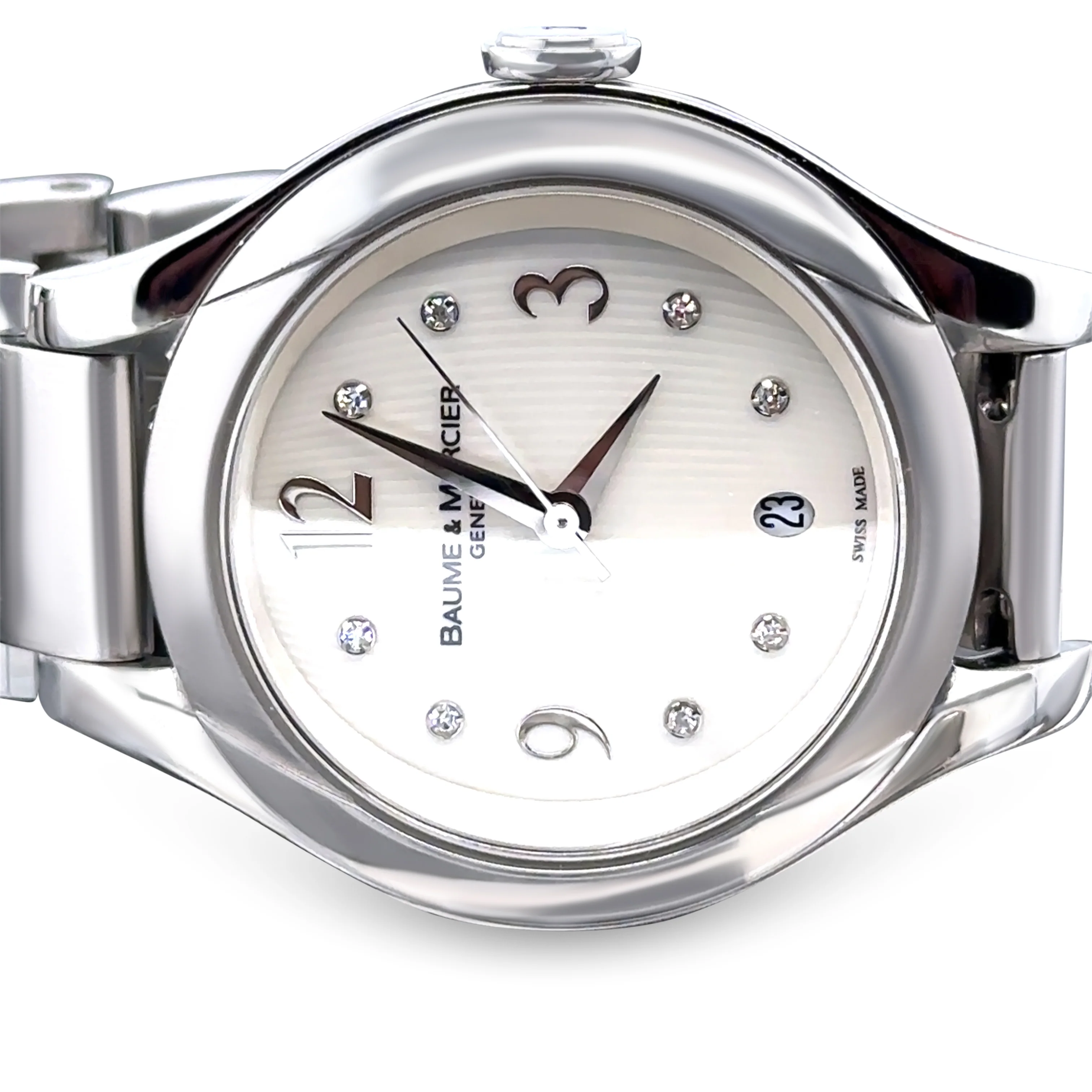 Baume & Mercier Stainless Steel Ilea Diamond Dial Watch 30mm - Image 6