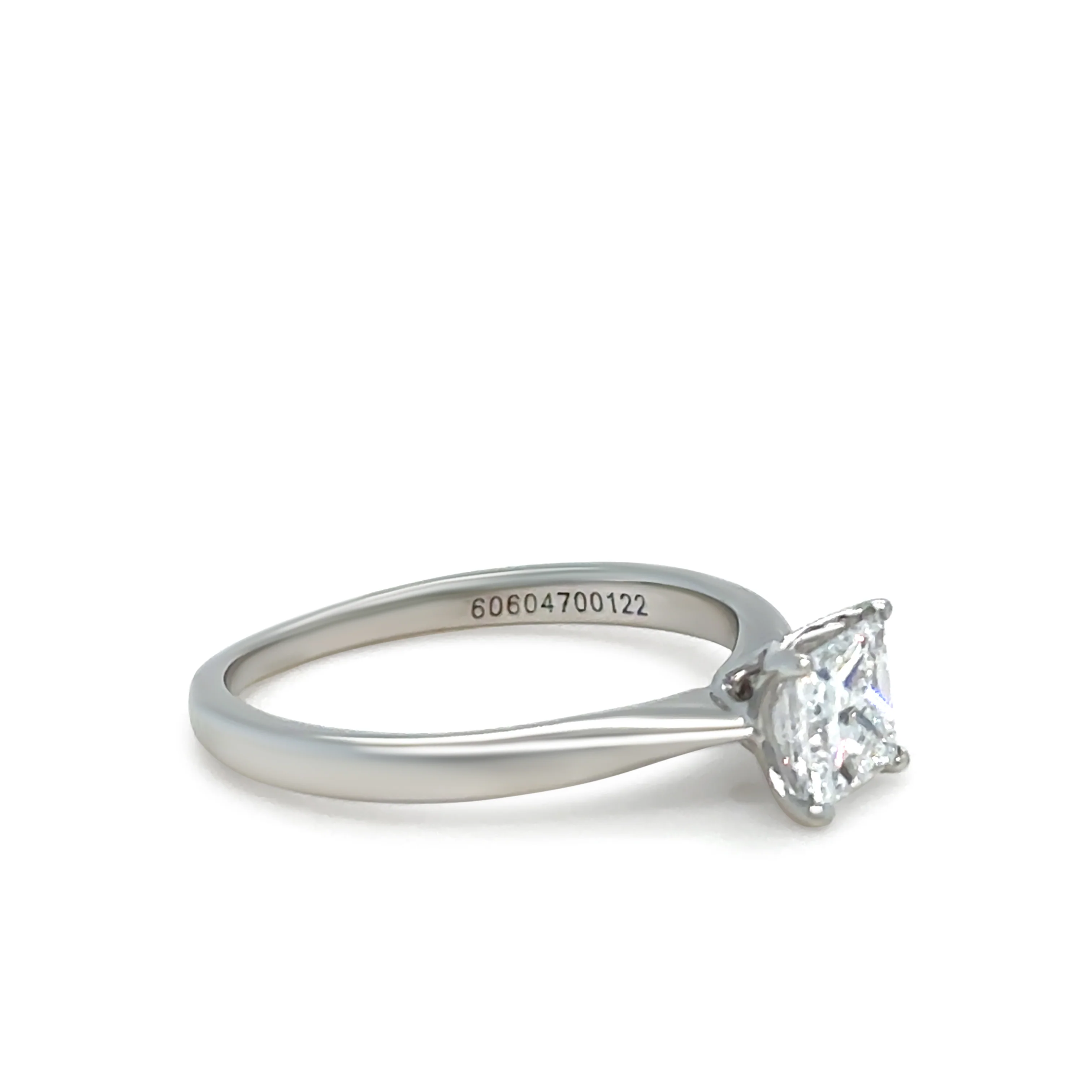 Bespoke 14ct White Gold Princess Cut Diamond Ring 0.70ct - Image 2