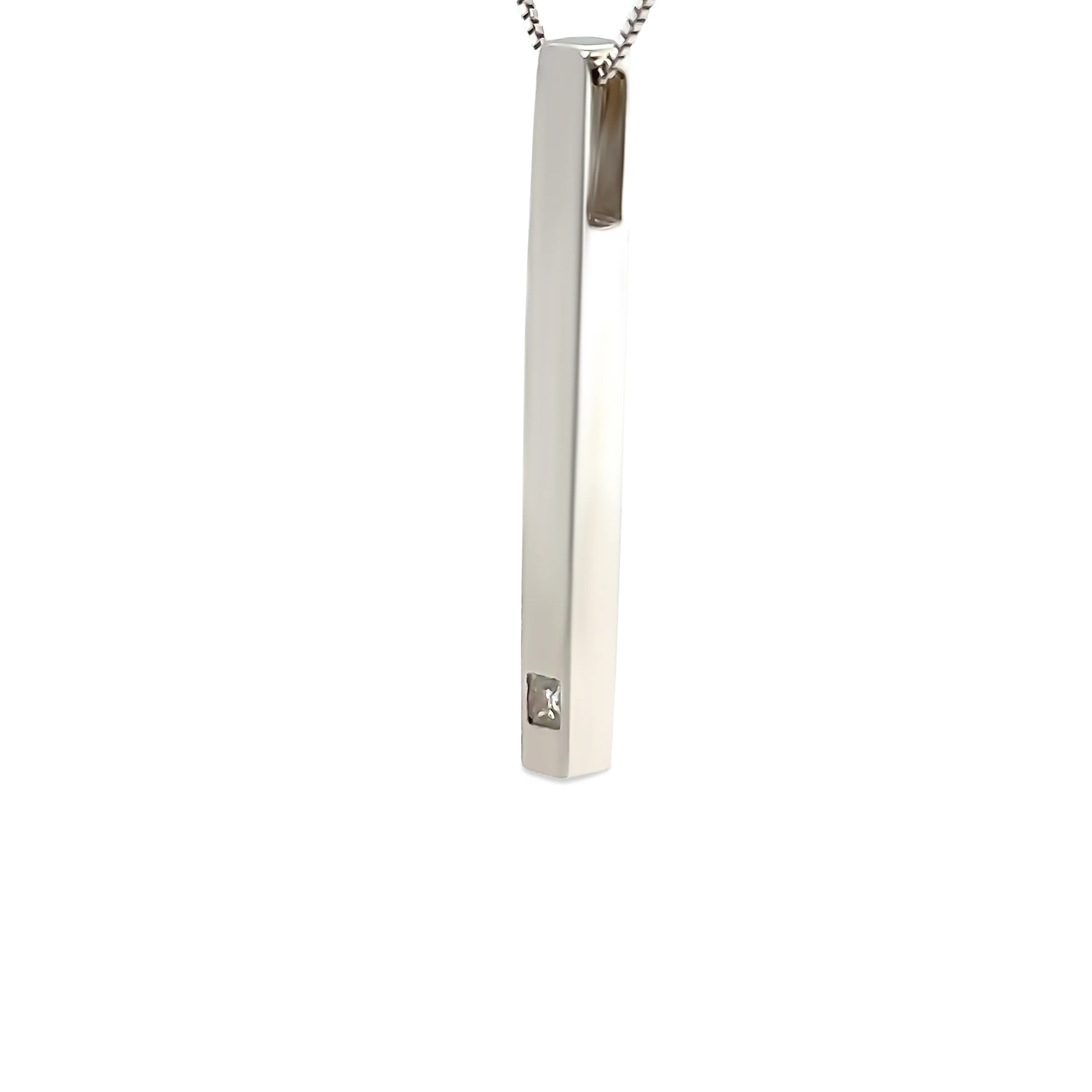 Bespoke 18ct White Gold Diamond Pendant & Necklace 0.05ct - Image 2
