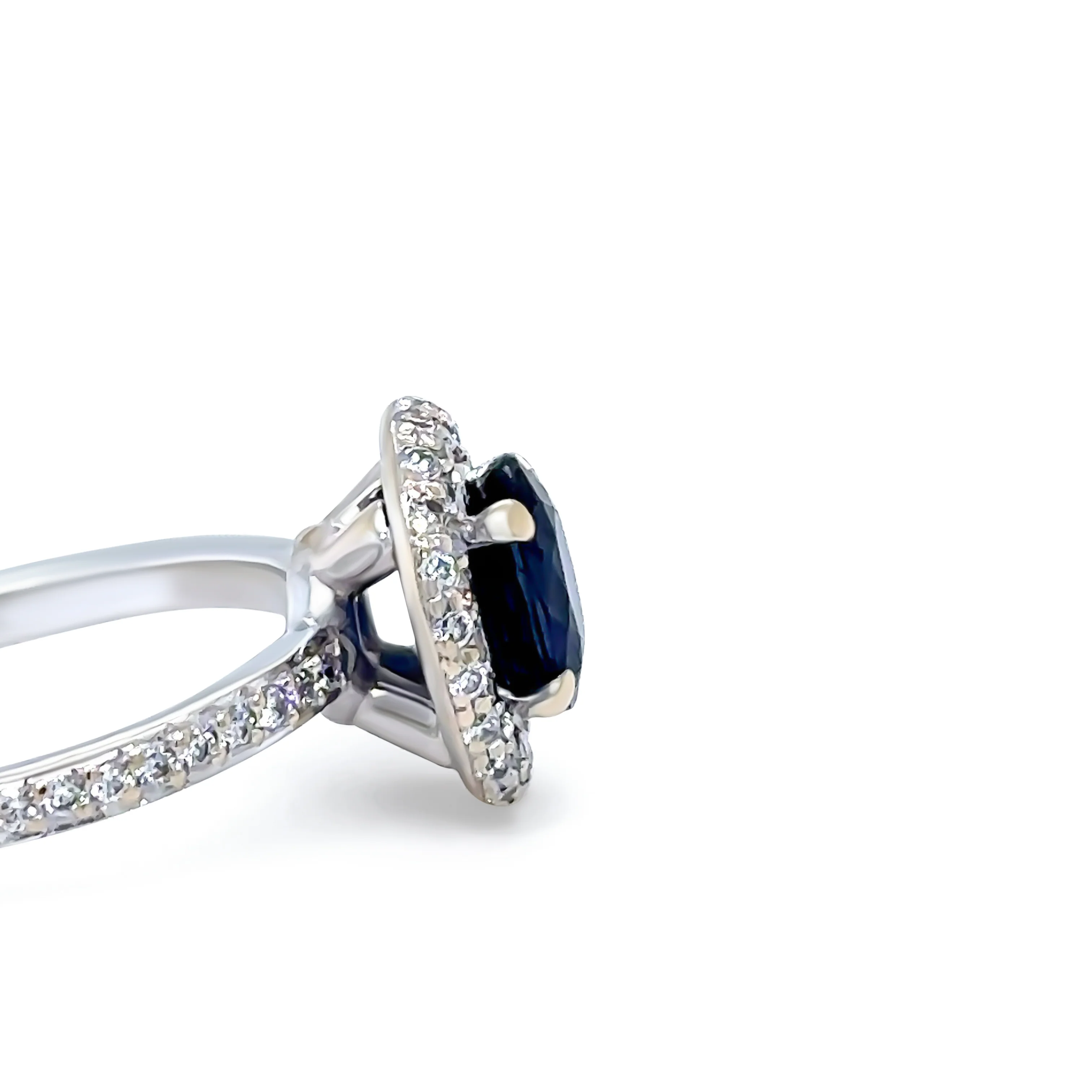 Bespoke 18ct White Gold Sapphire & Diamond Ring 1.64ct - Image 6