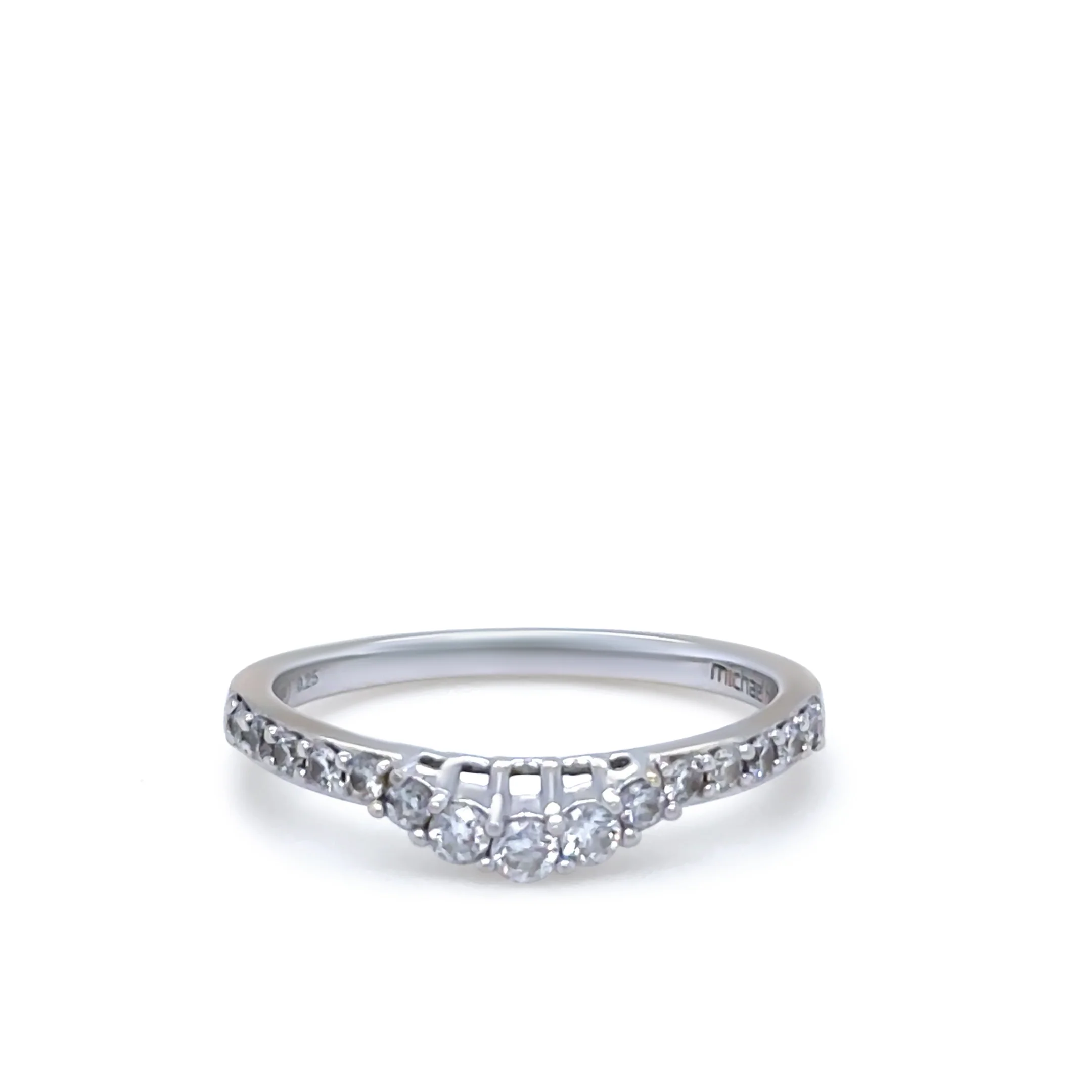 Bespoke 18ct White Gold Wedding Band 0.25ct - Image 3