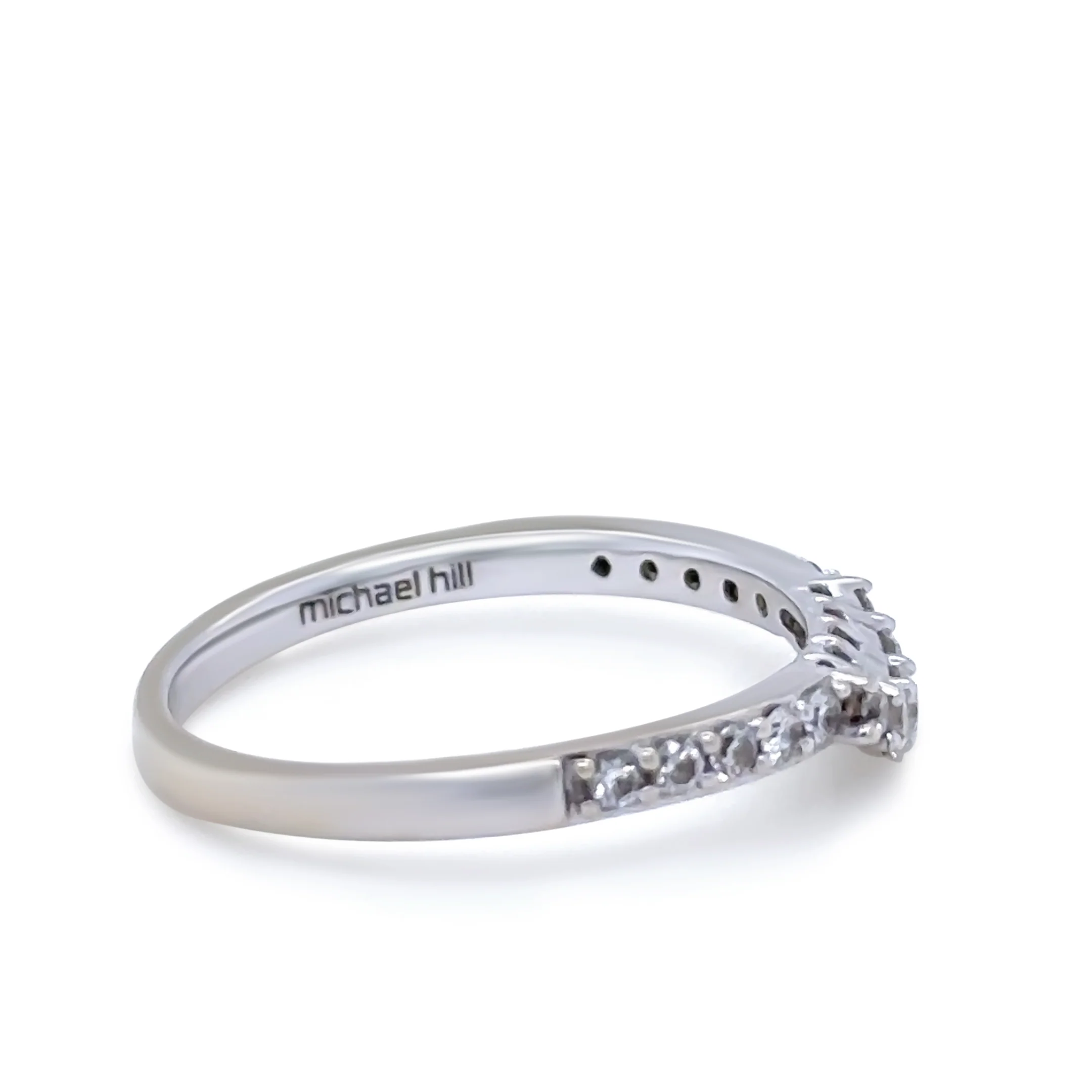 Bespoke 18ct White Gold Wedding Band 0.25ct - Image 4