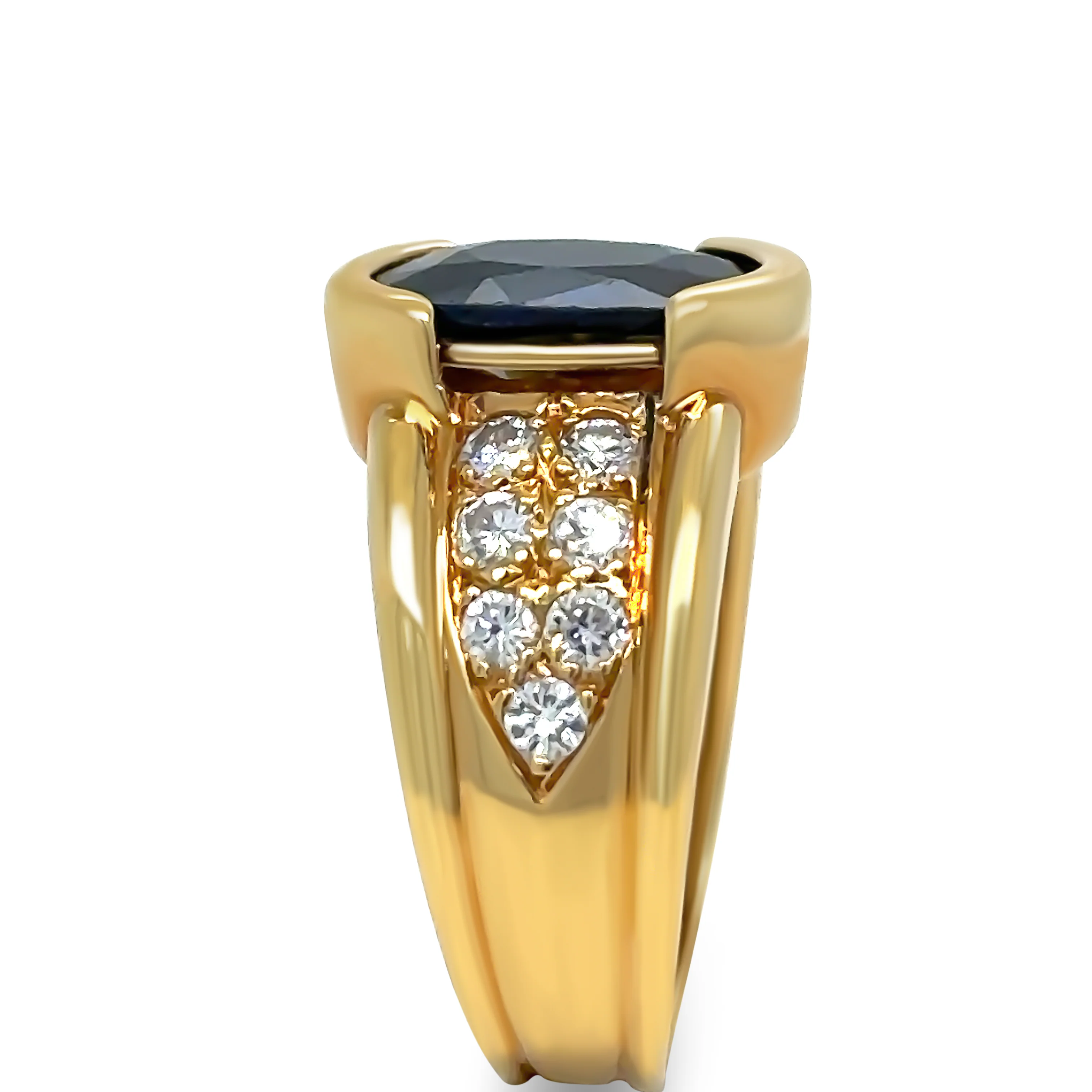 Bespoke 18ct Yellow Gold Sapphire & Diamond Ring 2.61ct - Image 4
