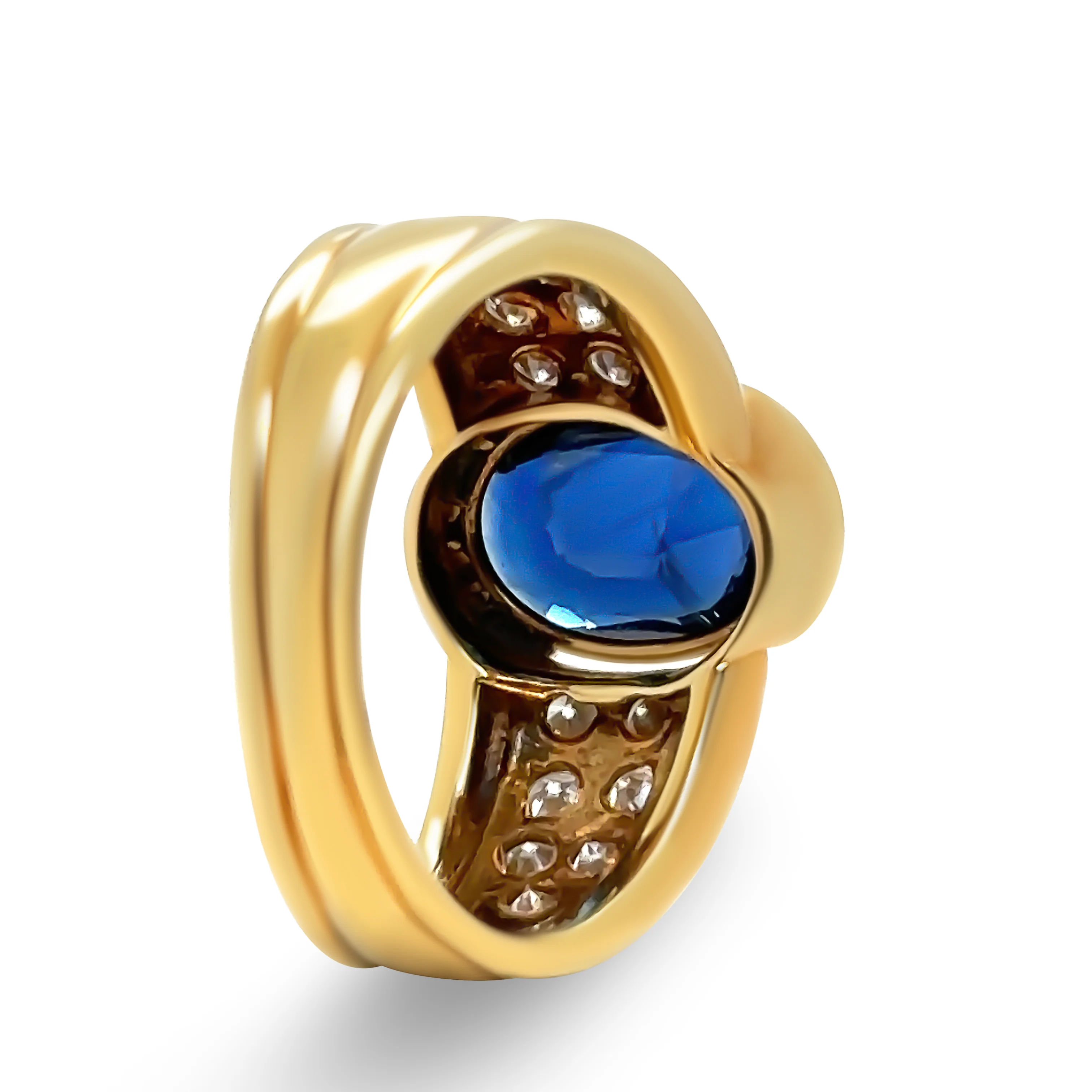 Bespoke 18ct Yellow Gold Sapphire & Diamond Ring 2.61ct - Image 7