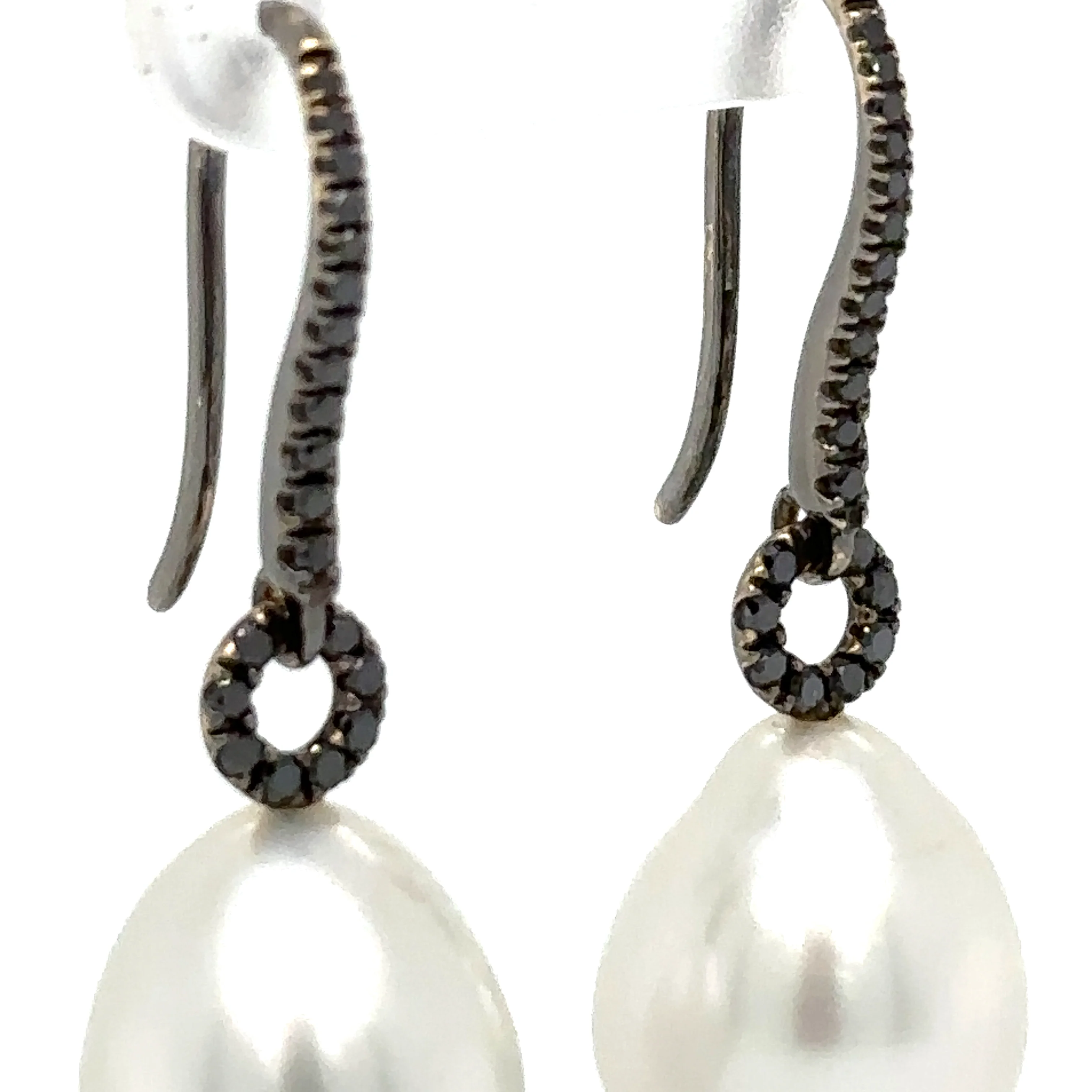 Bespoke Autore South Sea Pearls & Diamond Earrings 0.31ct - Image 4