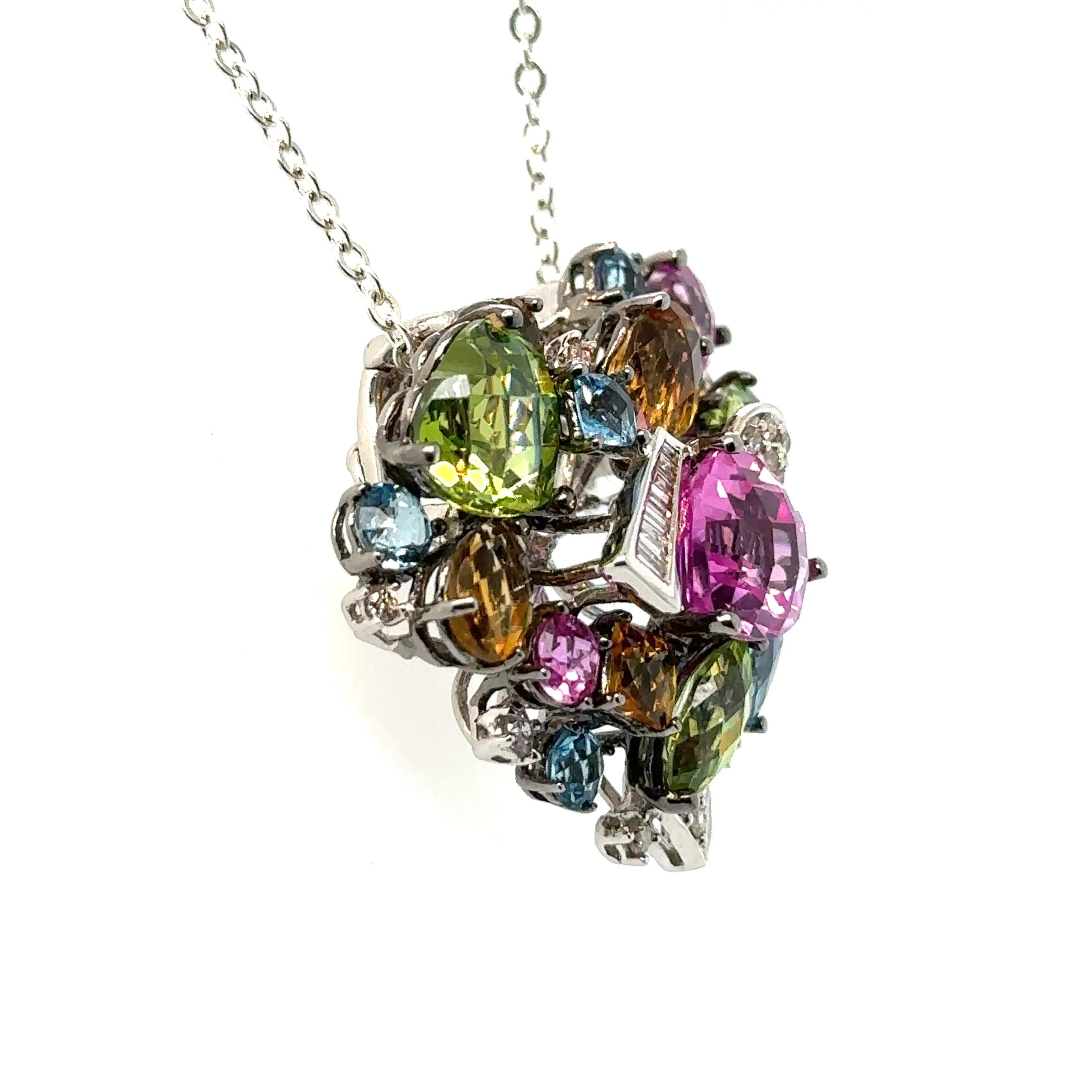 Bespoke Colourful Clip Enhancer Pendant 0.47ct - Image 4