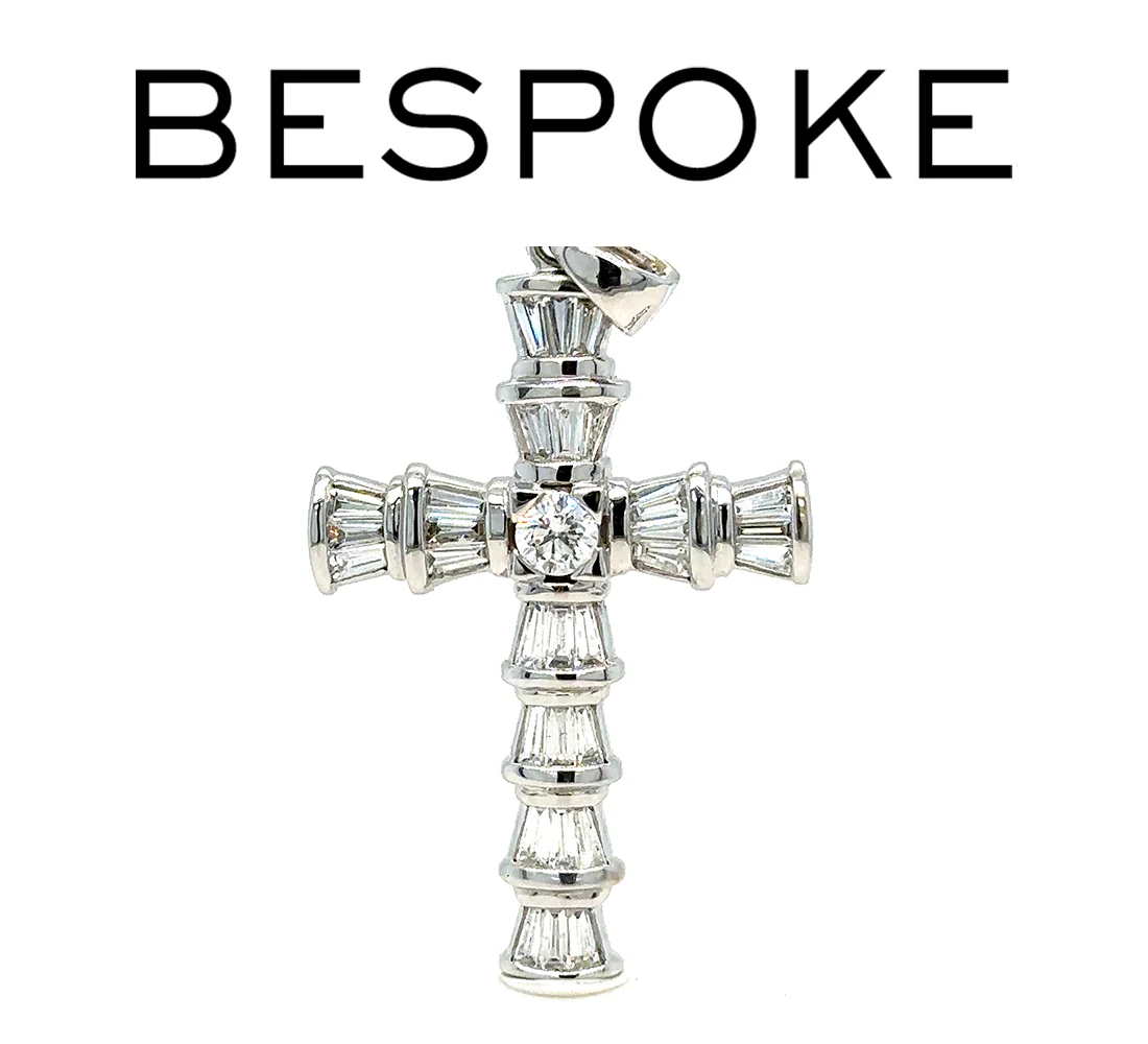 Bespoke Diamond Cross Pendant 3.35ct