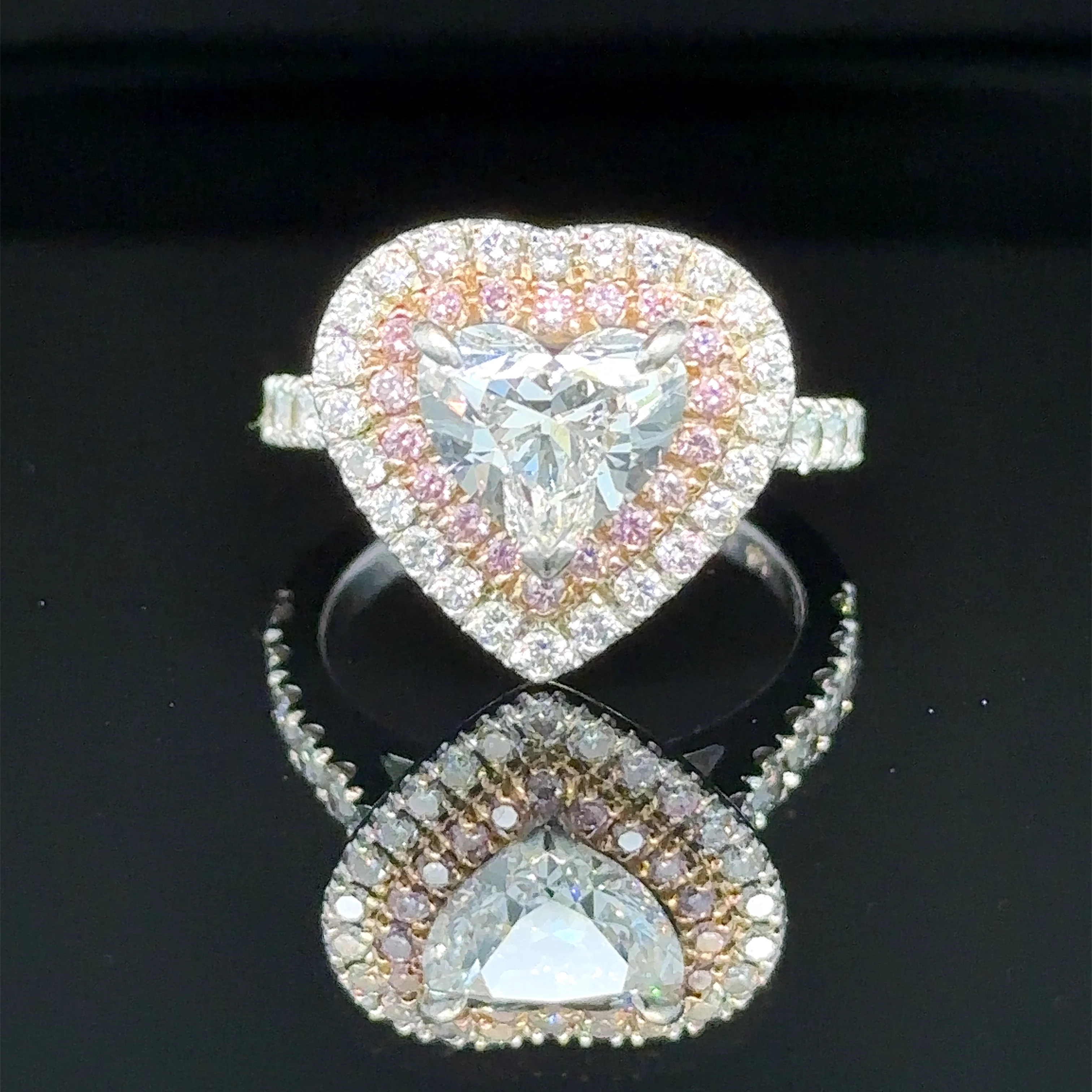 Bespoke Diamond Heart Ring 1.50ct - Image 2