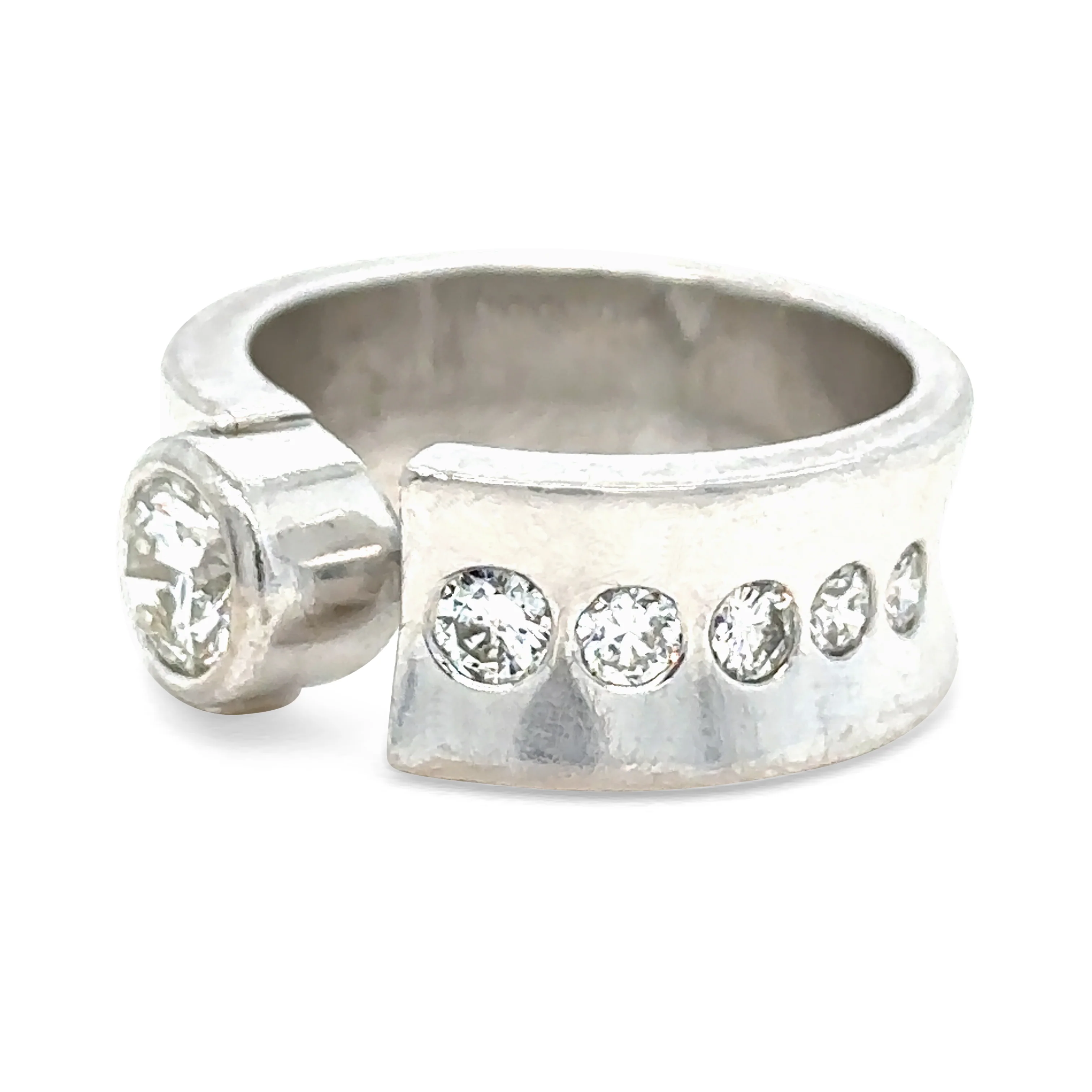 Bespoke Diamond Offset Ring 1.07ct - Image 2