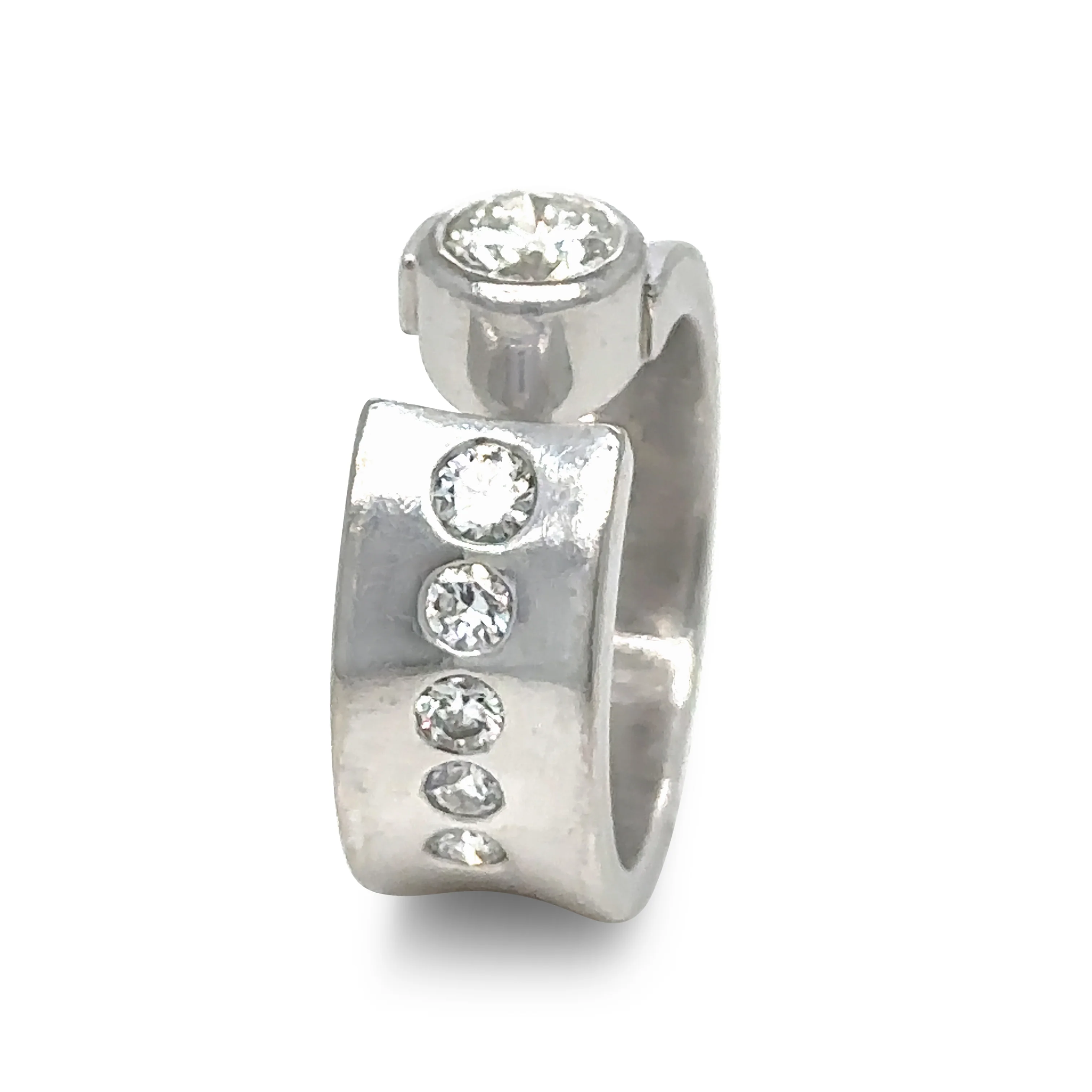 Bespoke Diamond Offset Ring 1.07ct - Image 3