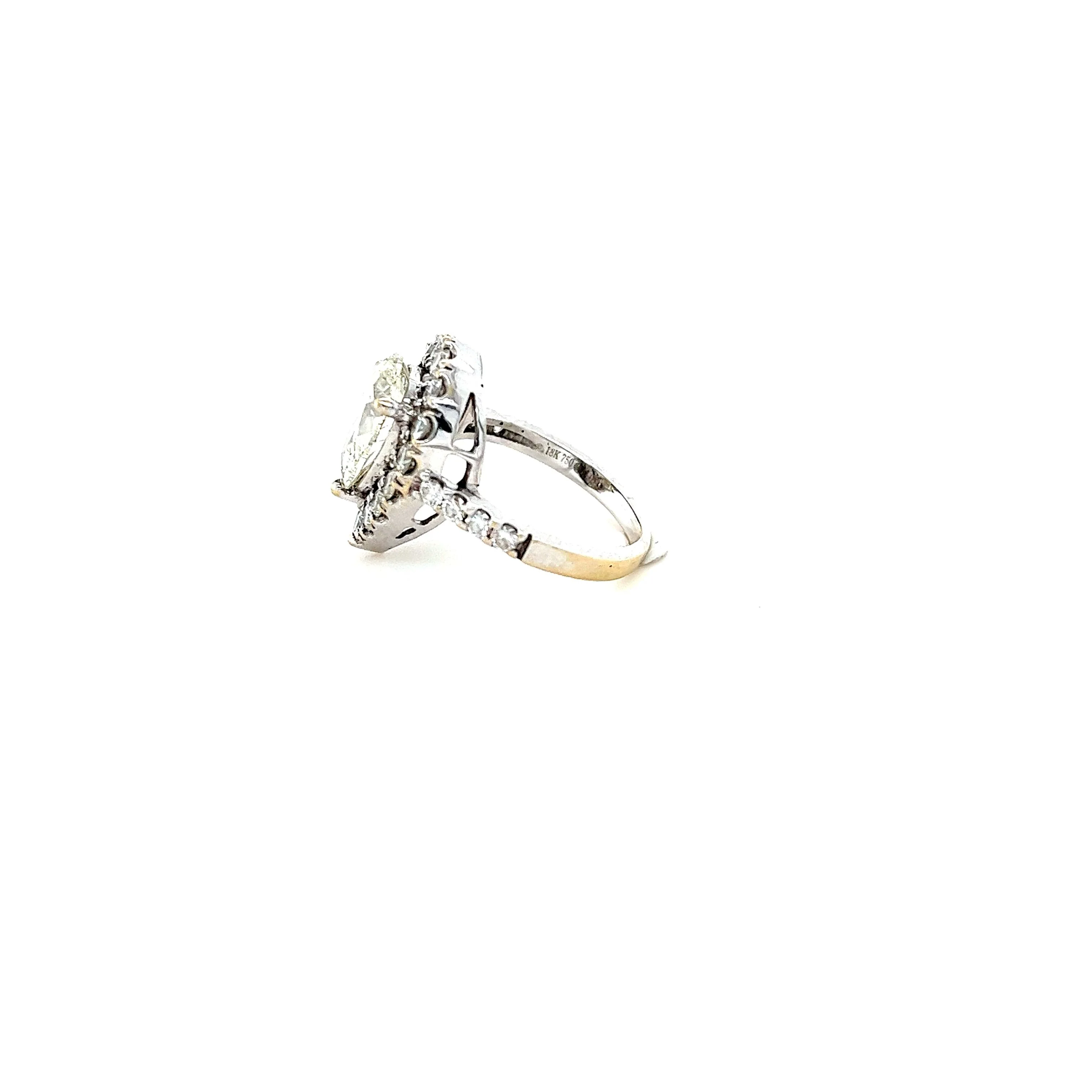 Bespoke Diamond Pear Cluster Ring 2.98ct - Image 6