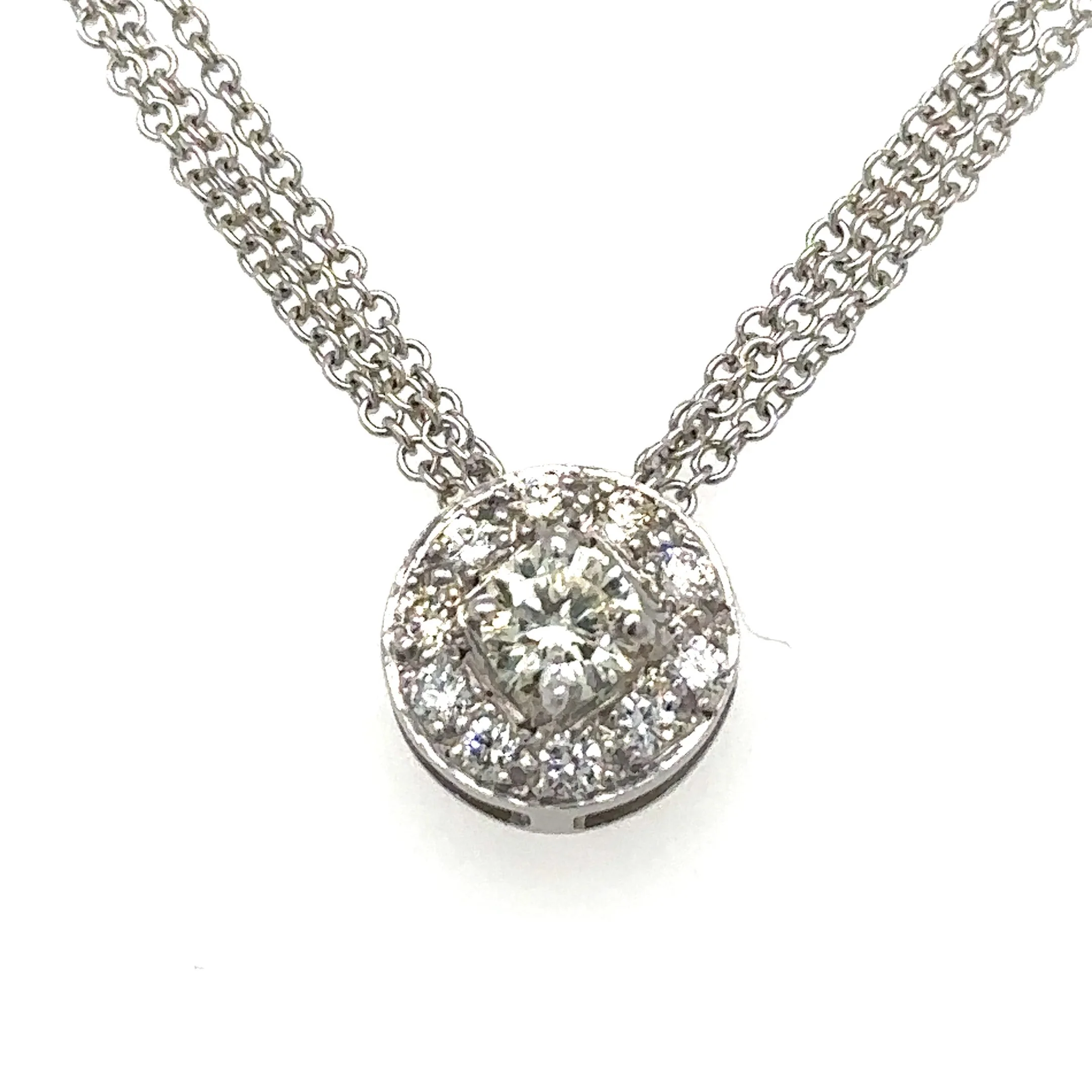 Bespoke Diamond Pendant Necklace 0.65ct - Image 2