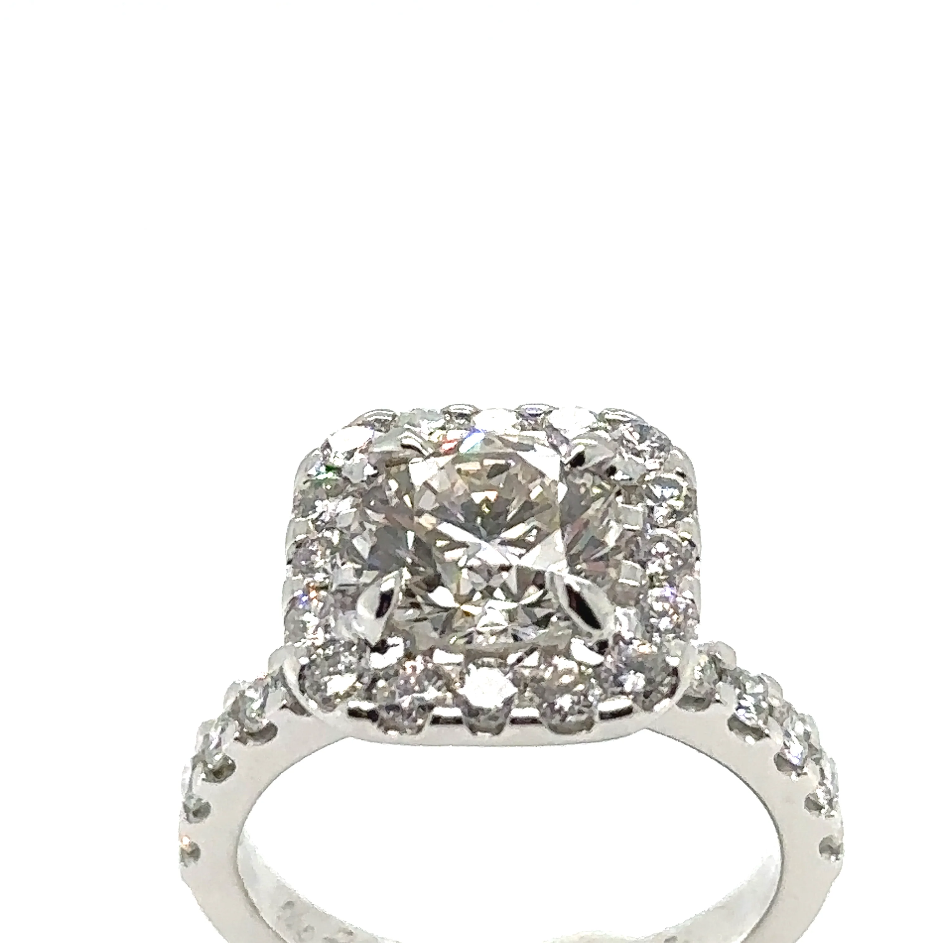 Bespoke Diamond Square Cluster Ring 2.84ct - Image 4