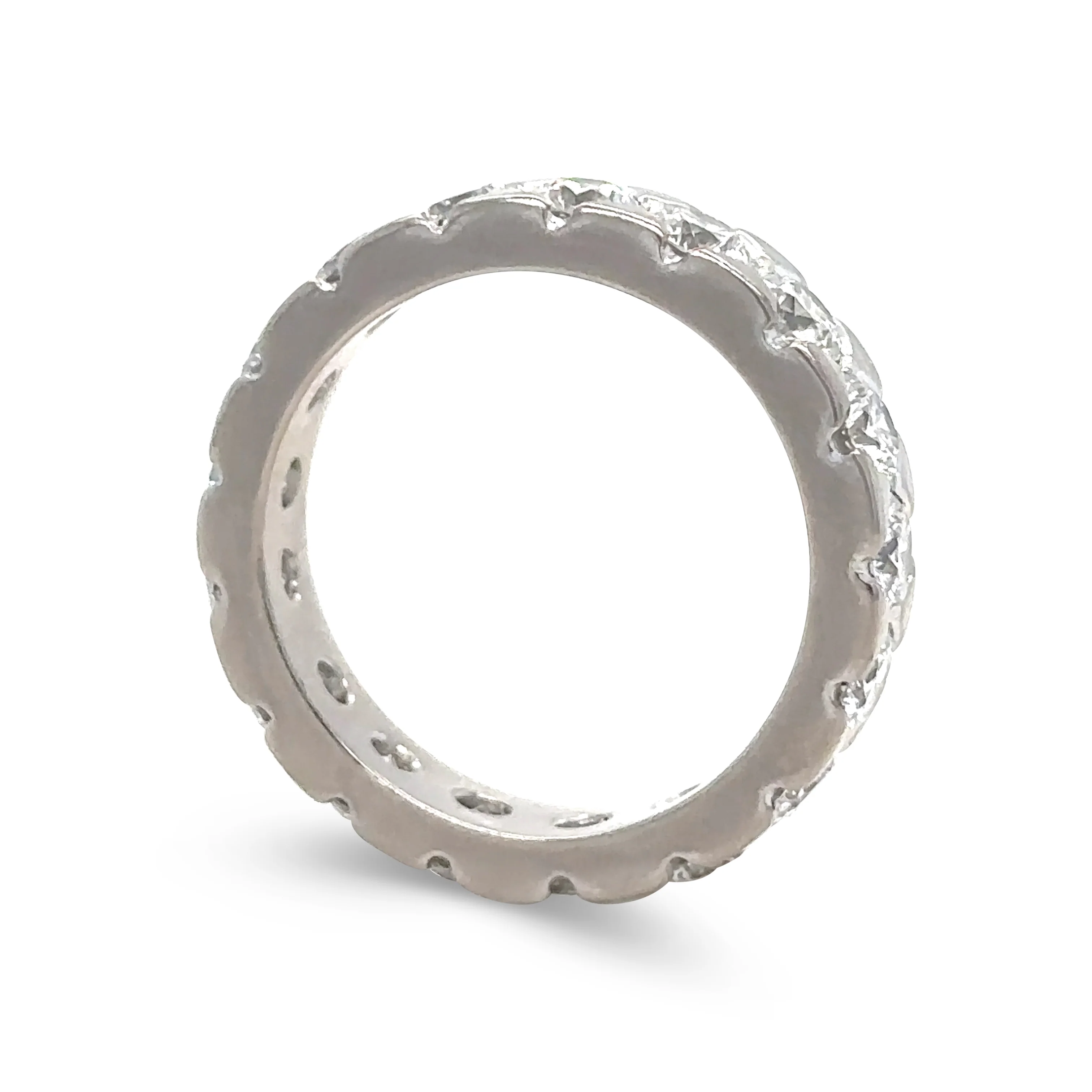 Bespoke 18ct White Gold Diamond Wedding Ring 3.40ct - Image 2