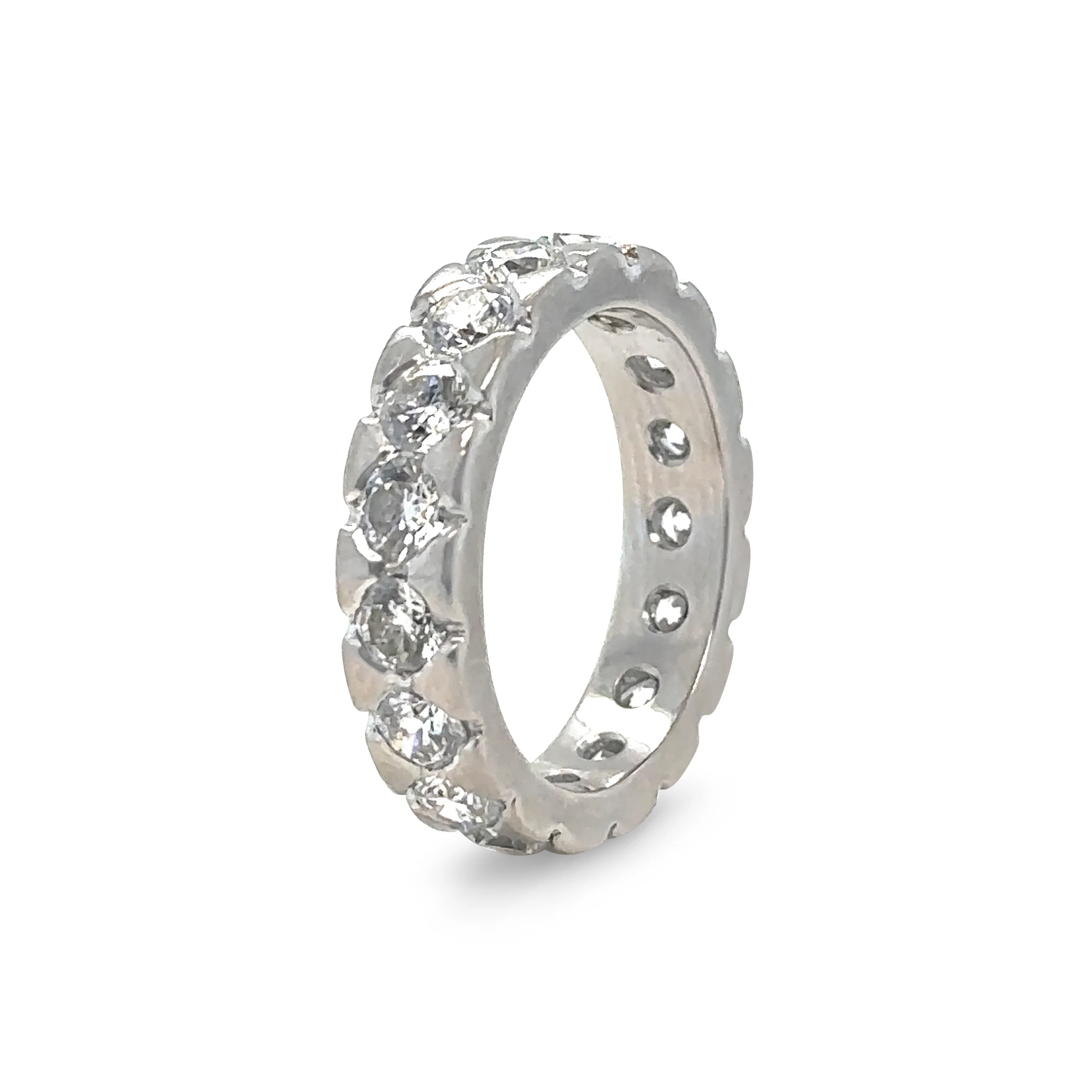 Bespoke 18ct White Gold Diamond Wedding Ring 3.40ct - Image 3