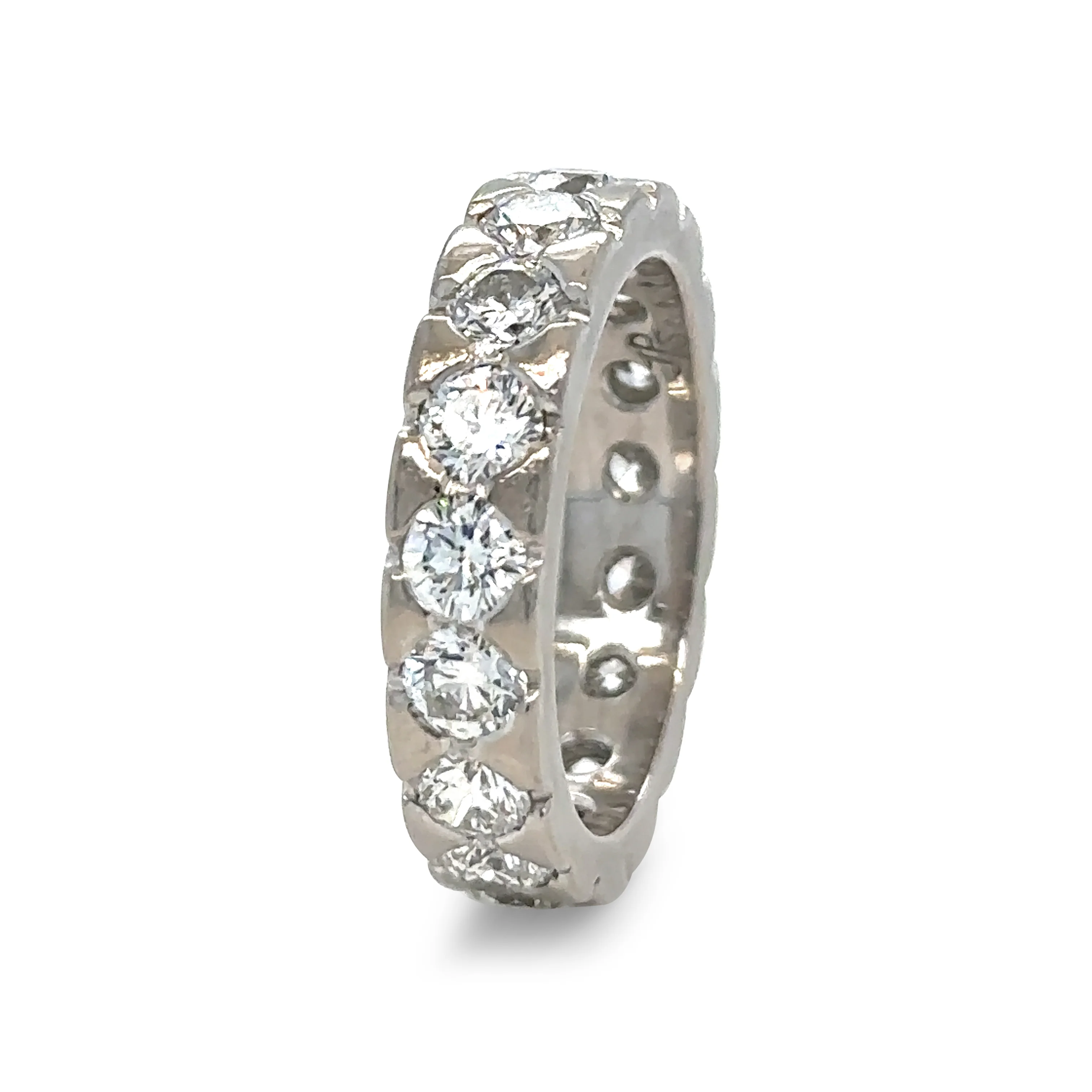 Bespoke 18ct White Gold Diamond Wedding Ring 3.40ct - Image 4