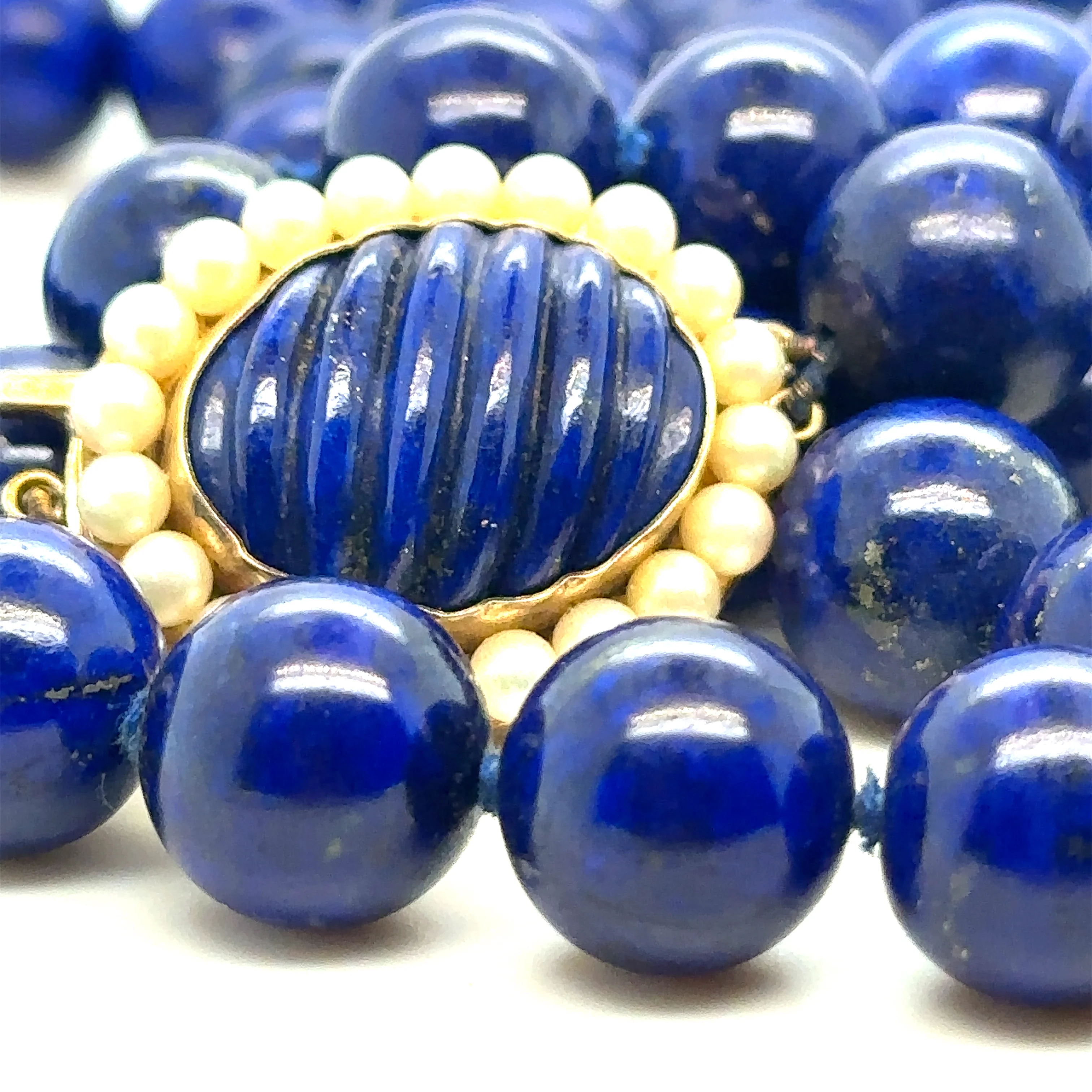 Bespoke Lapis-Lazuli Bead Knotted Necklace - Image 2