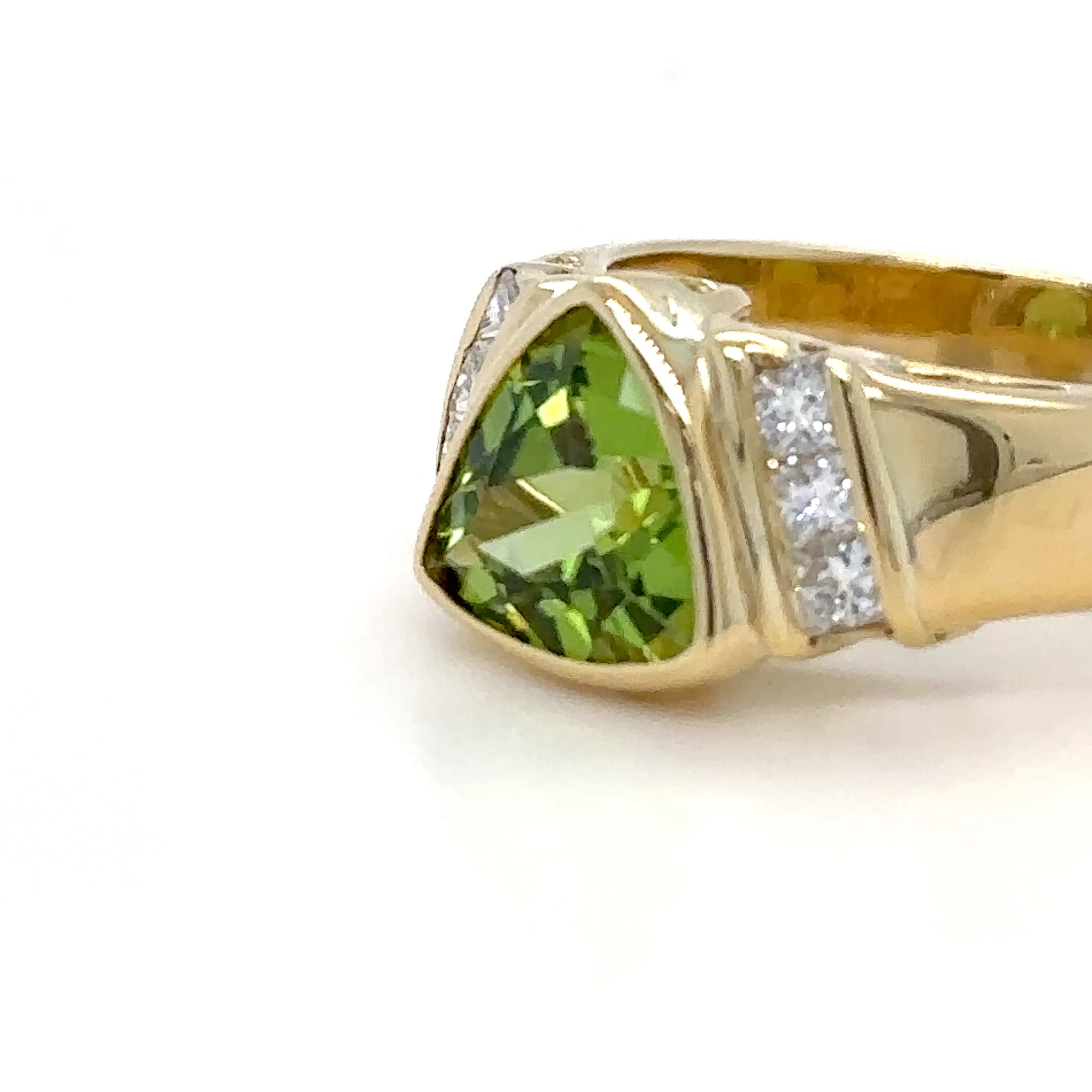 Bespoke Peridot & Diamond Ring 2.30ct - Image 4