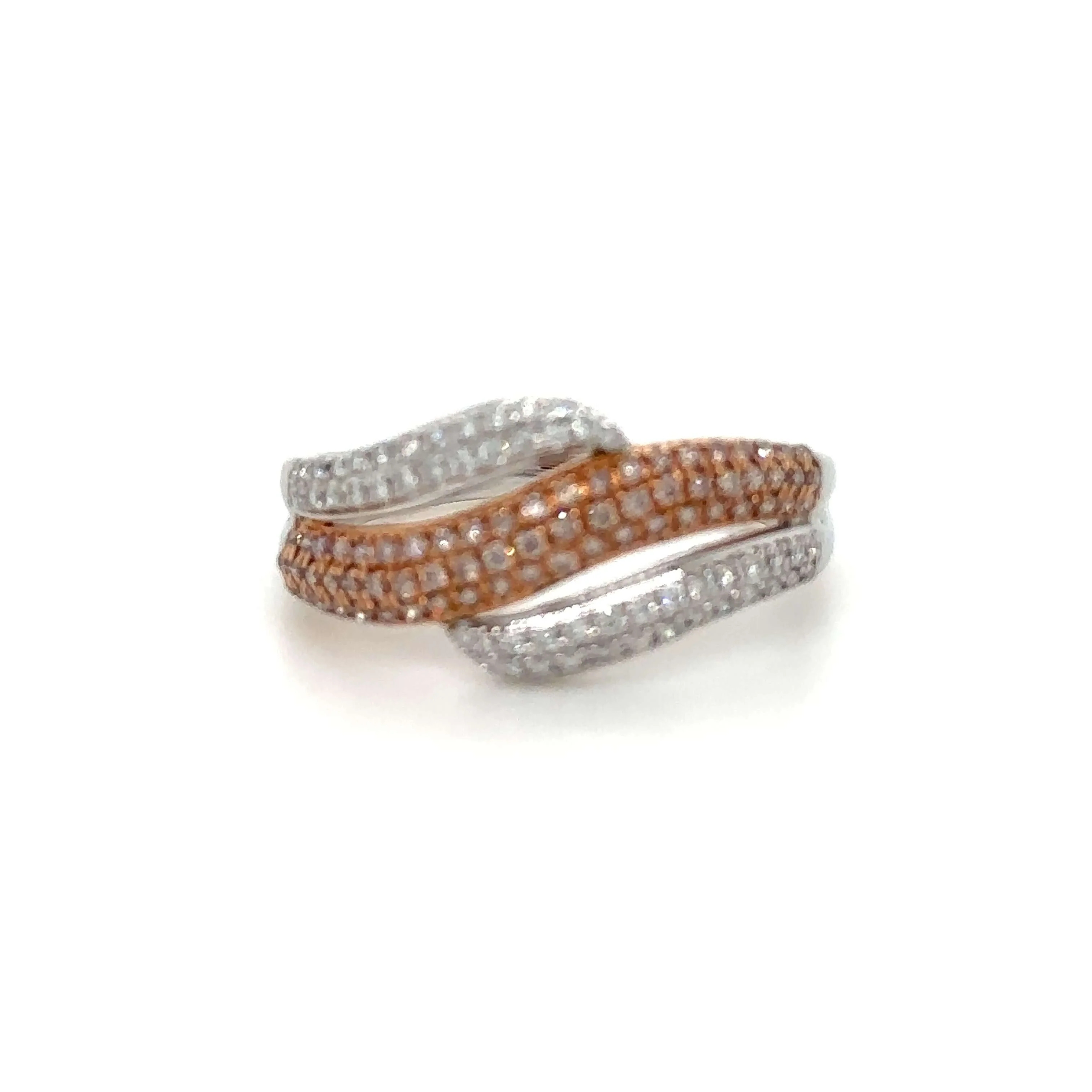 Bespoke Pink & White Diamond Ring 0.50ct - Image 2