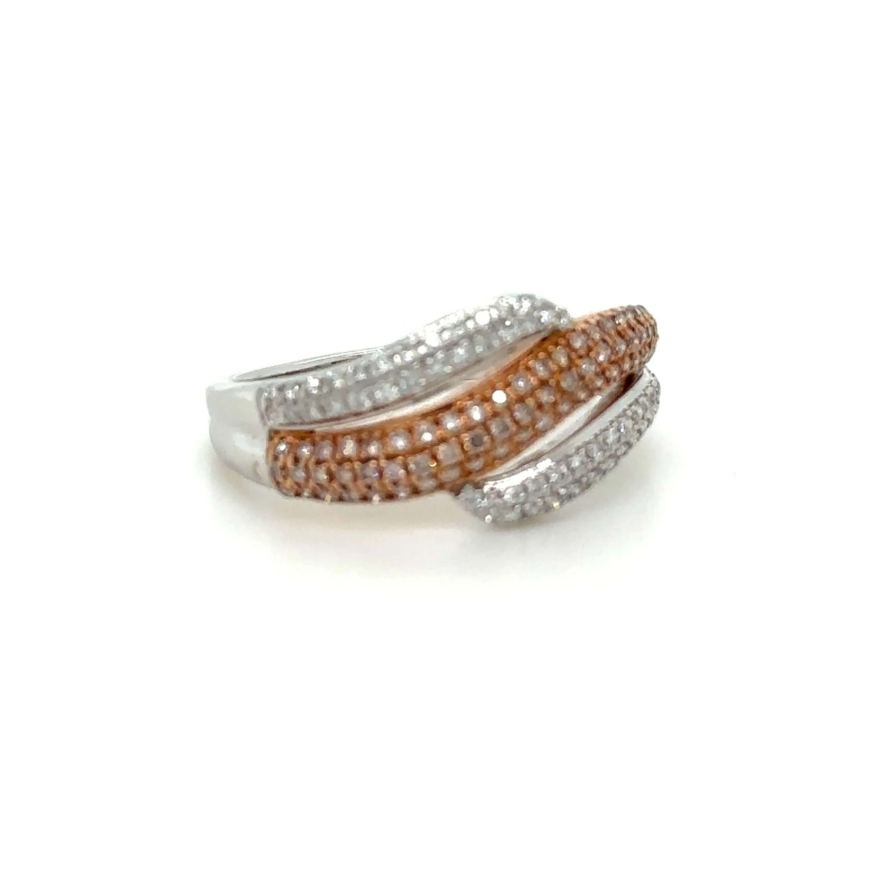 Bespoke Pink & White Diamond Ring 0.50ct - Image 3