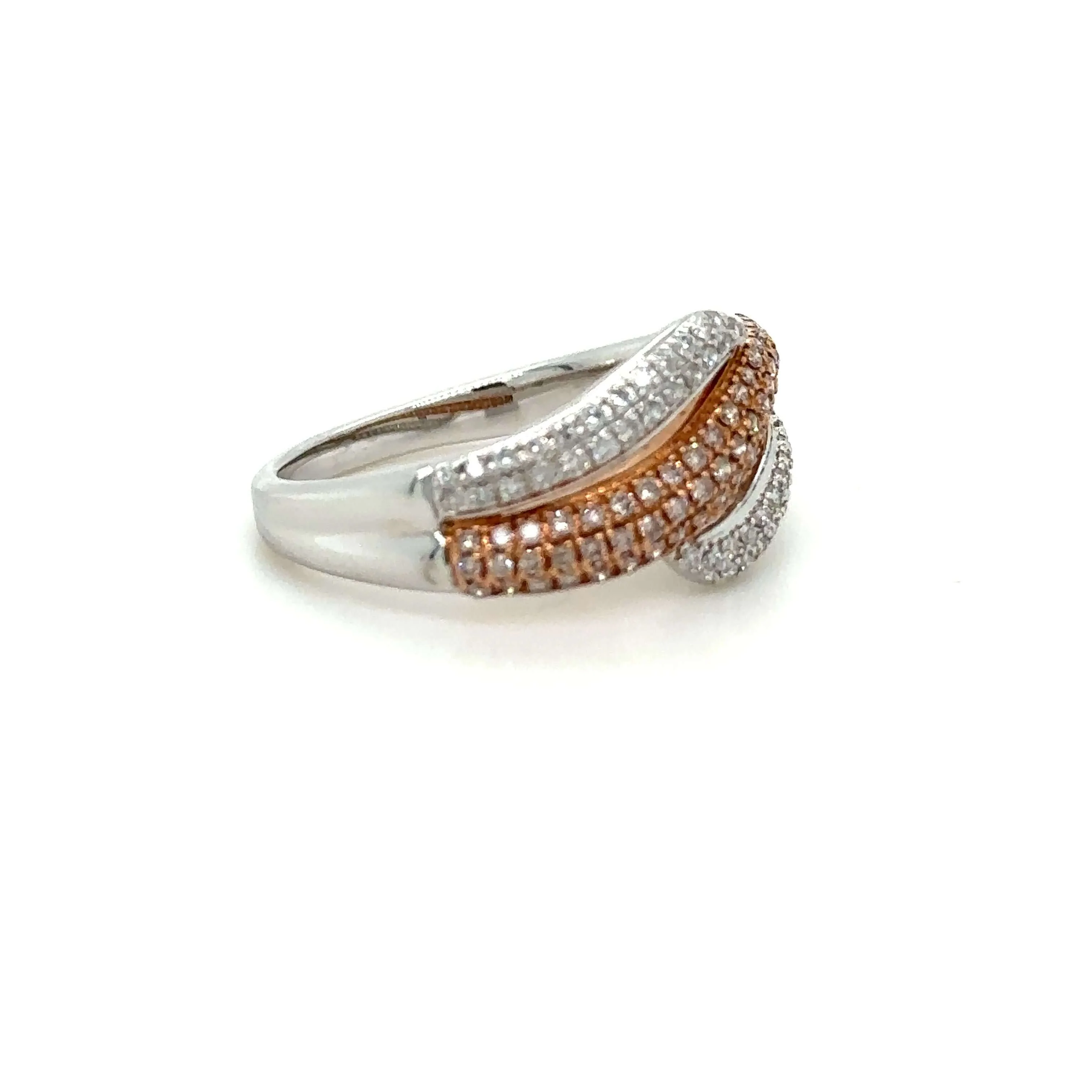 Bespoke Pink & White Diamond Ring 0.50ct - Image 4