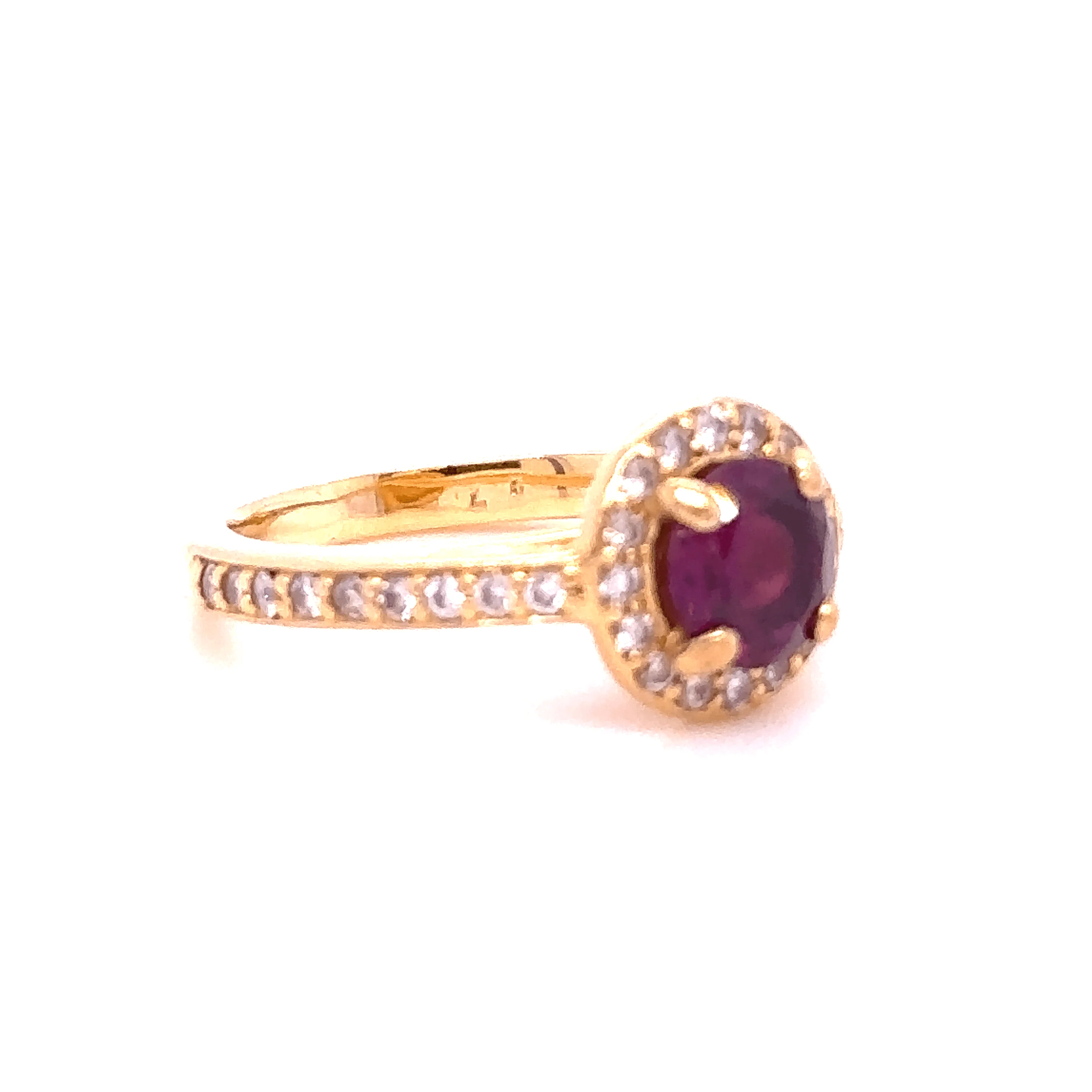 Bespoke Rhodolite Garnet and Diamond ring - Image 4