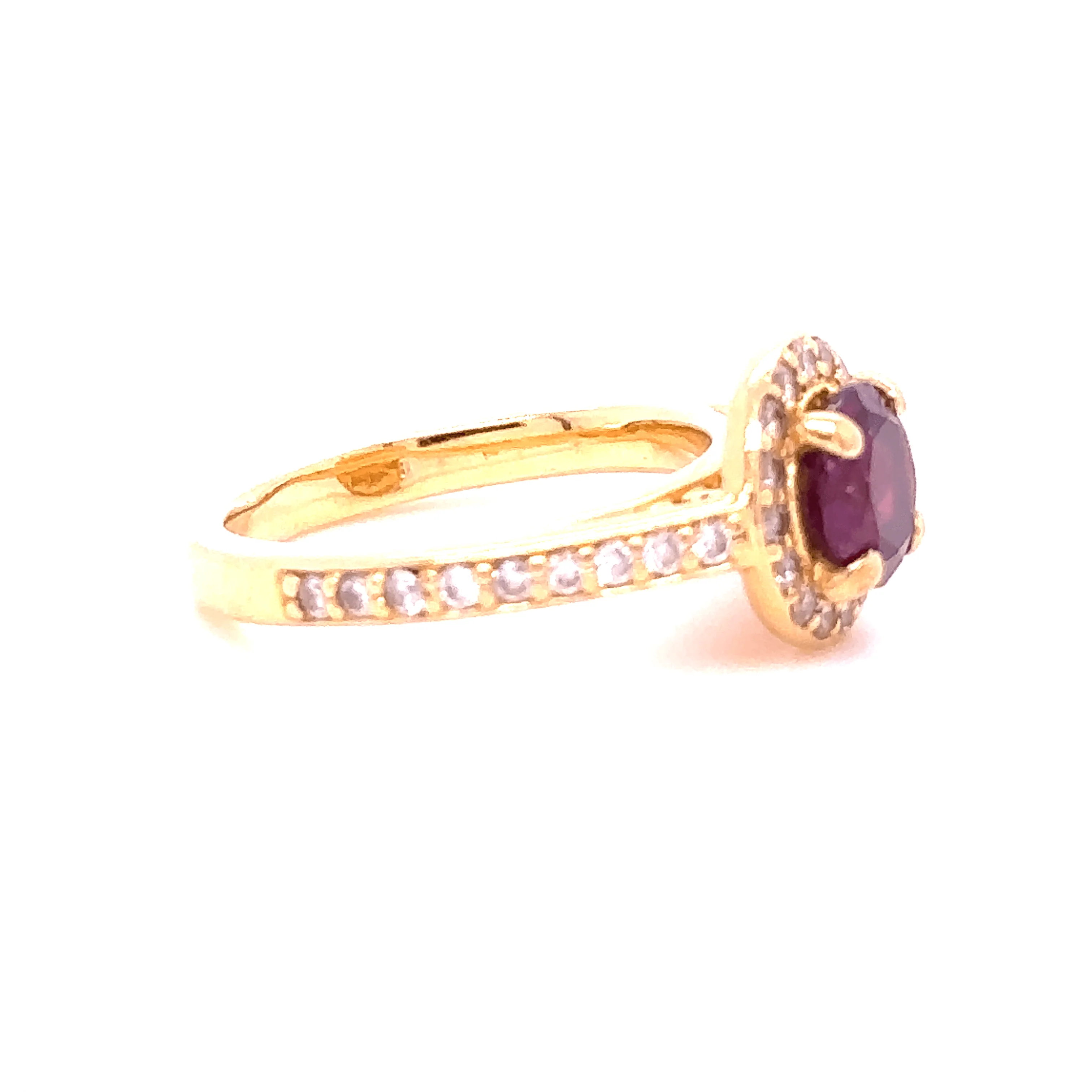 Bespoke Rhodolite Garnet and Diamond ring - Image 5