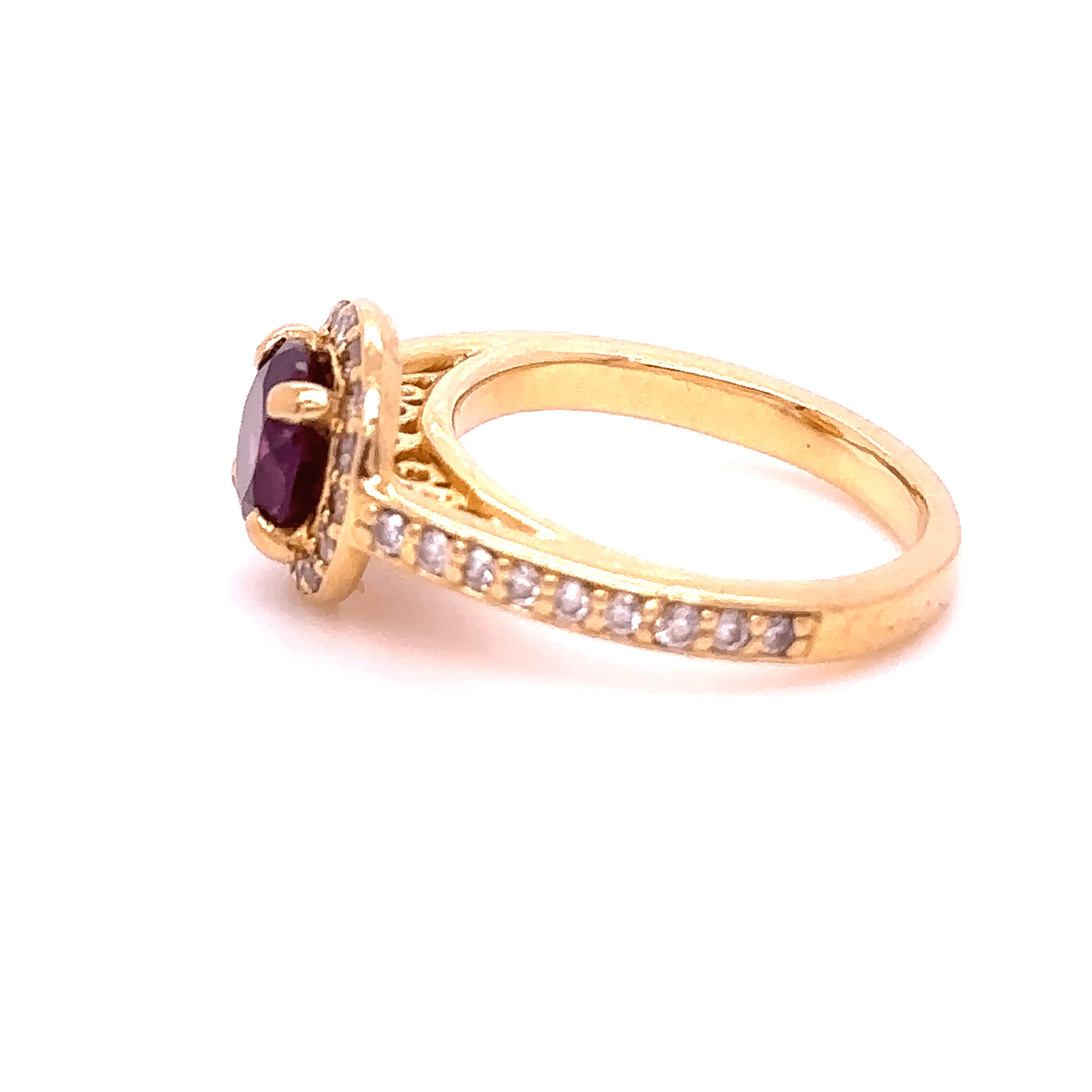 Bespoke Rhodolite Garnet and Diamond ring - Image 8