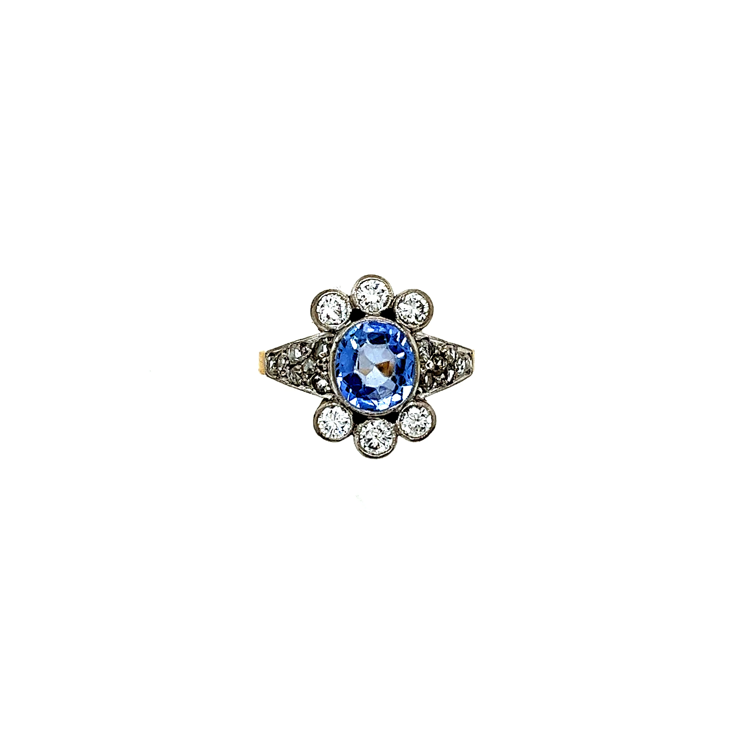 Bespoke Sapphire And Diamond Cluster Ring 2.42ct - Image 2