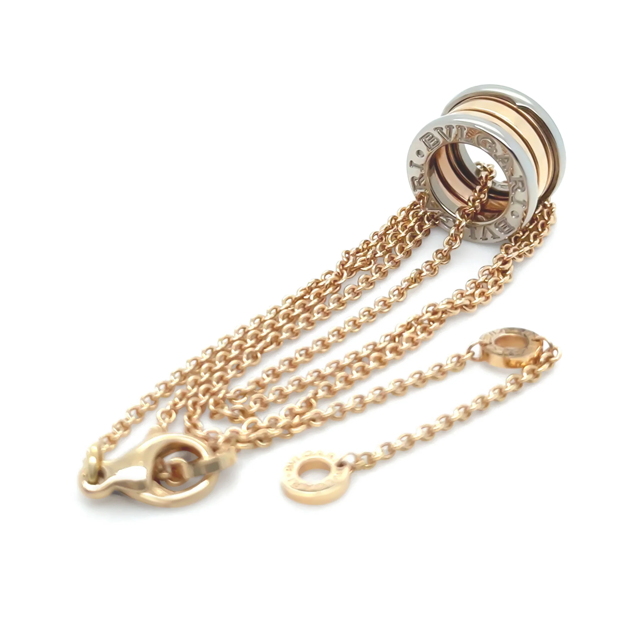 Bvlgari 18ct Pink & White Gold B.Zero1 Perfect Mistake Necklace 14.1g - Image 3