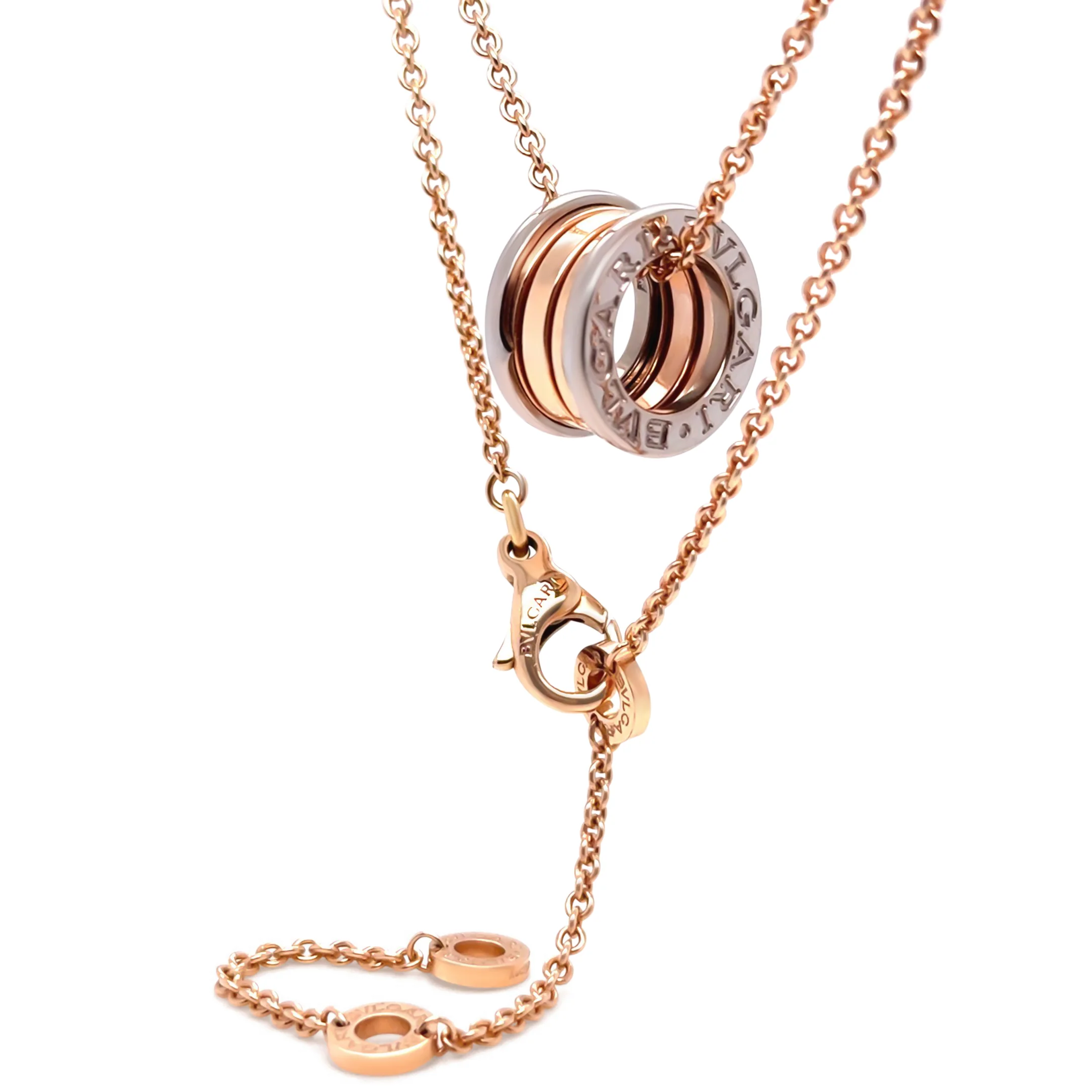 Bvlgari 18ct Pink & White Gold B.Zero1 Perfect Mistake Necklace 14.1g - Image 5