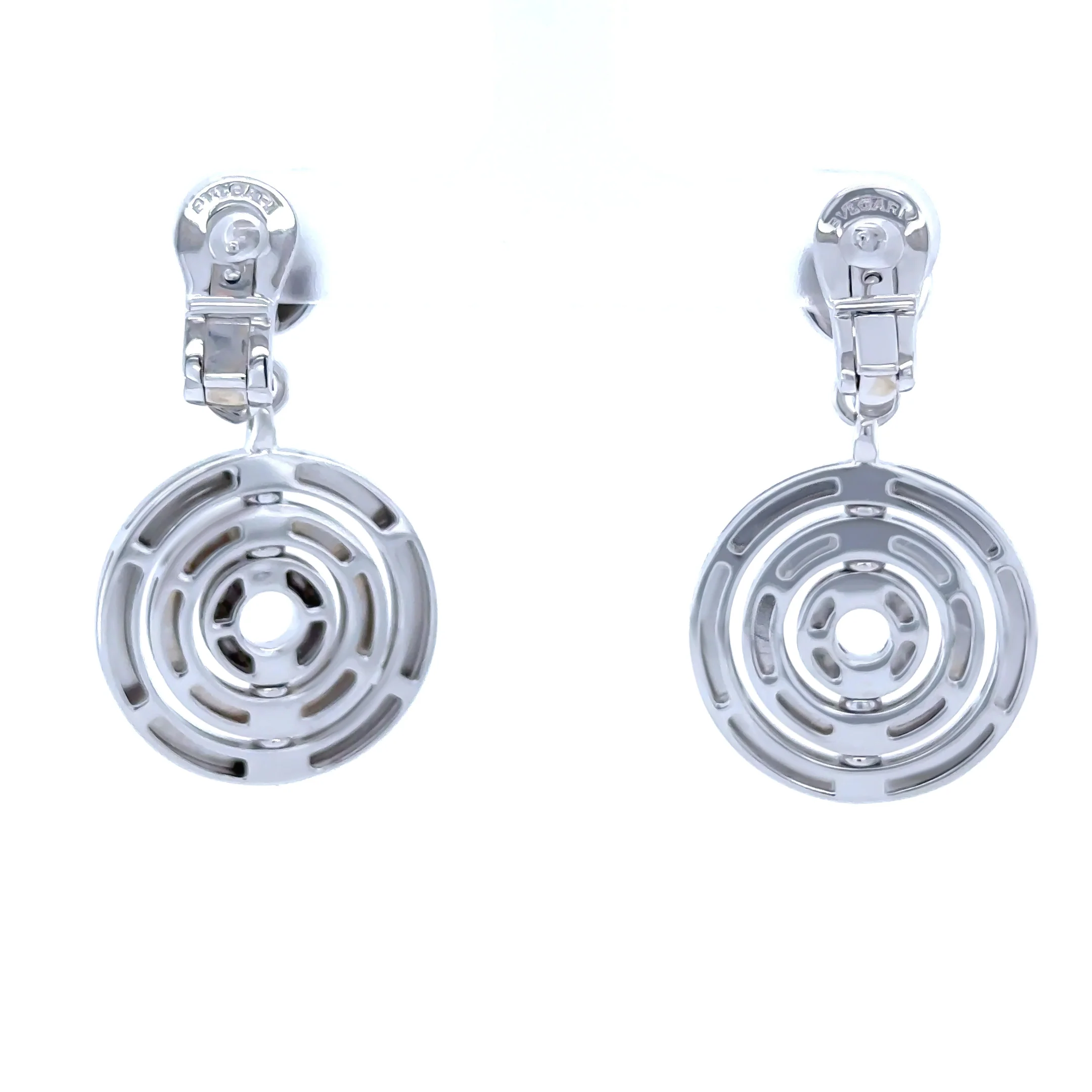 Bvlgari 18ct White Gold Astrale Earrings 21.43g - Image 3
