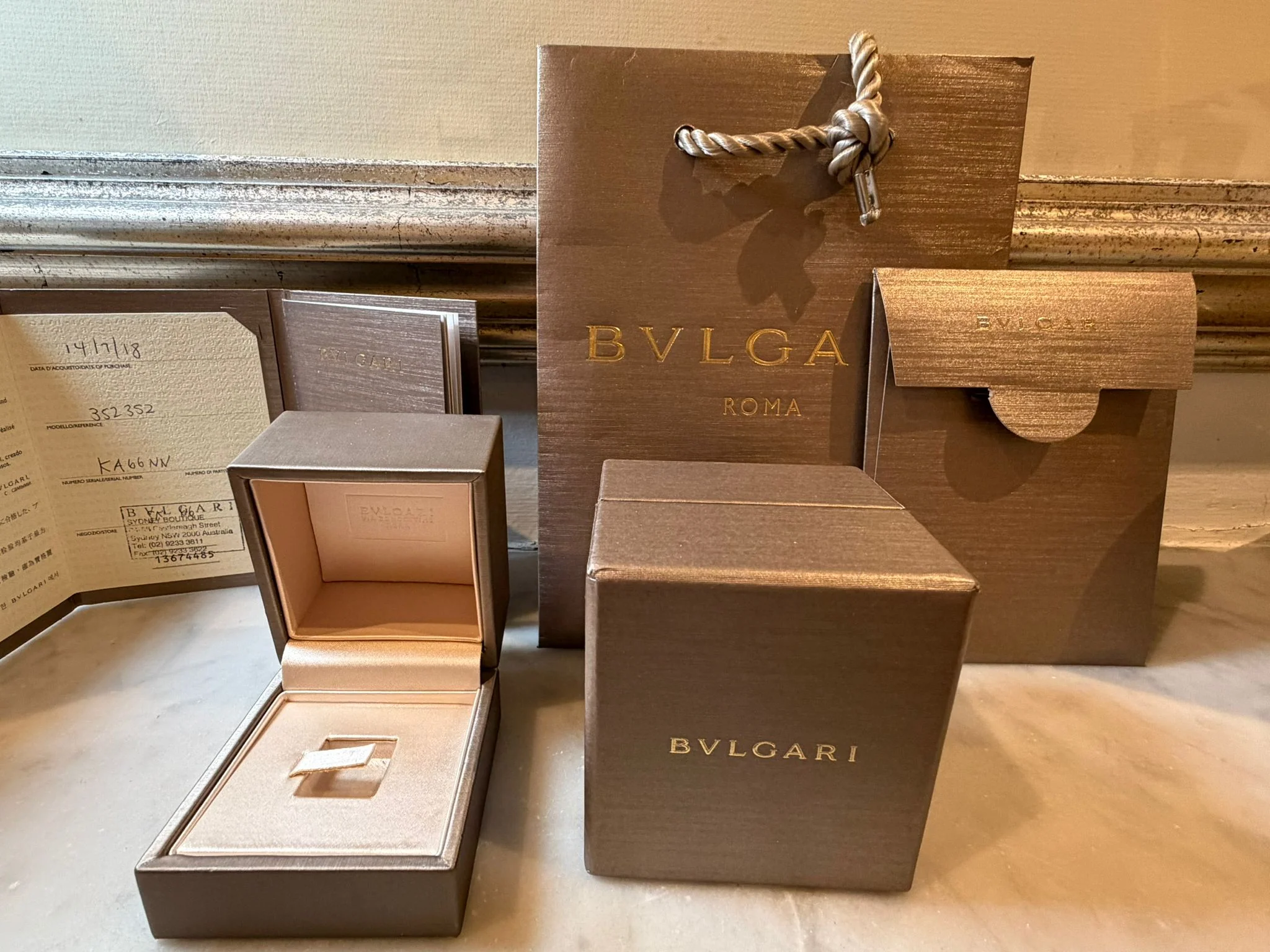Bvlgari 18ct White, Rose & Yellow Gold B.Zero1 4 Band Ring 14g - Image 10