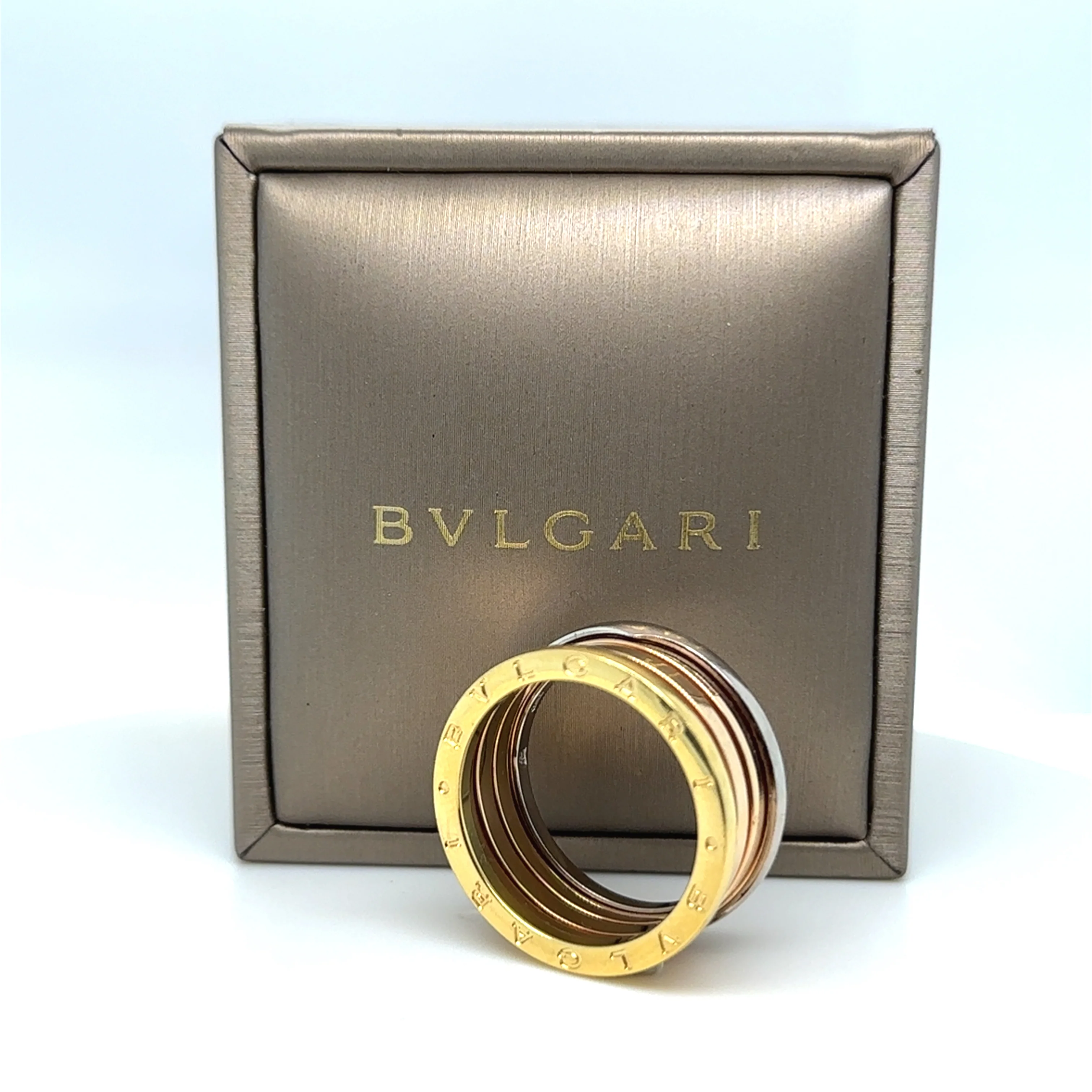 Bvlgari 18ct White, Rose & Yellow Gold B.Zero1 4 Band Ring 14g - Image 7