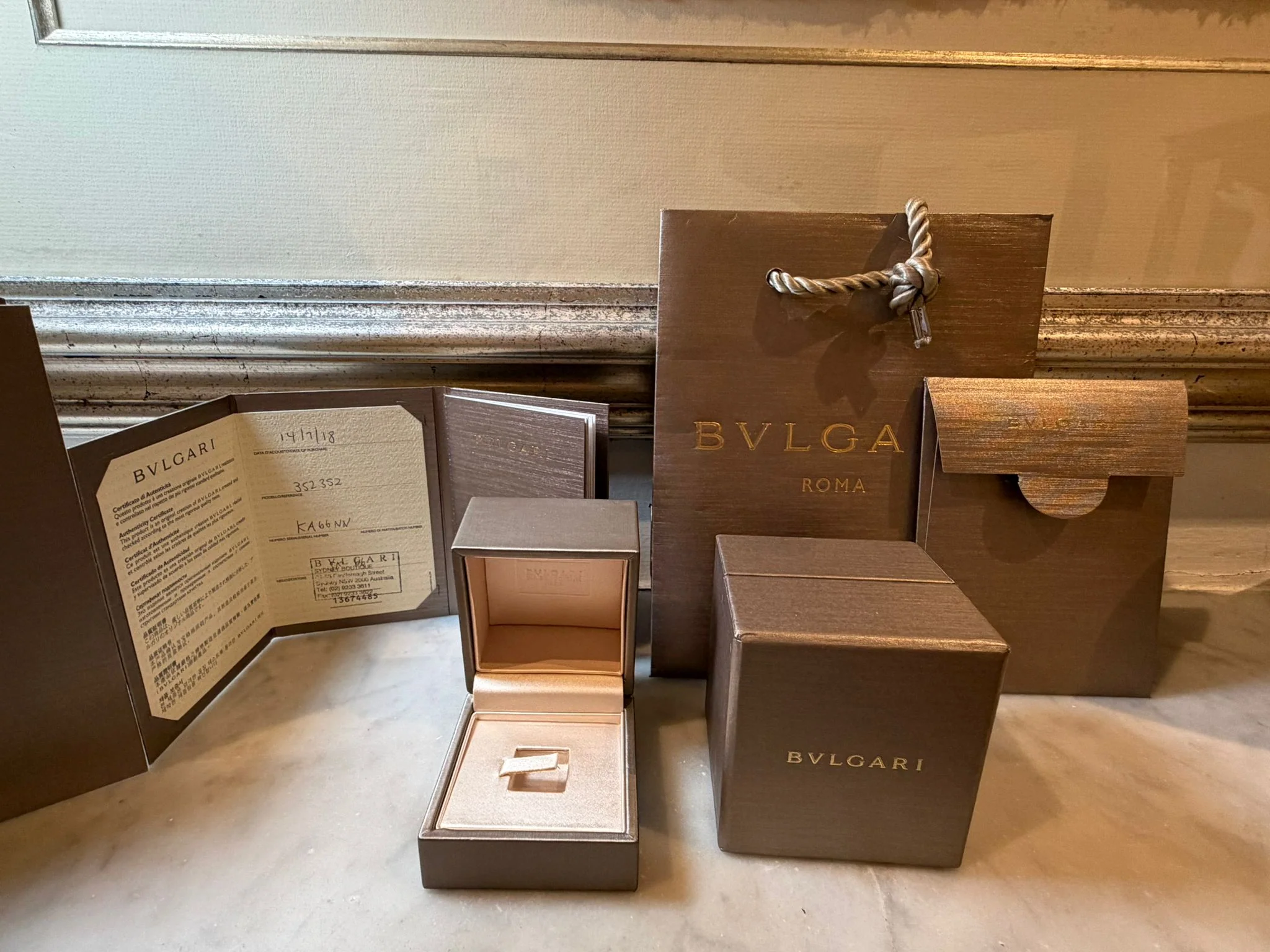 Bvlgari 18ct White, Rose & Yellow Gold B.Zero1 4 Band Ring 14g - Image 9