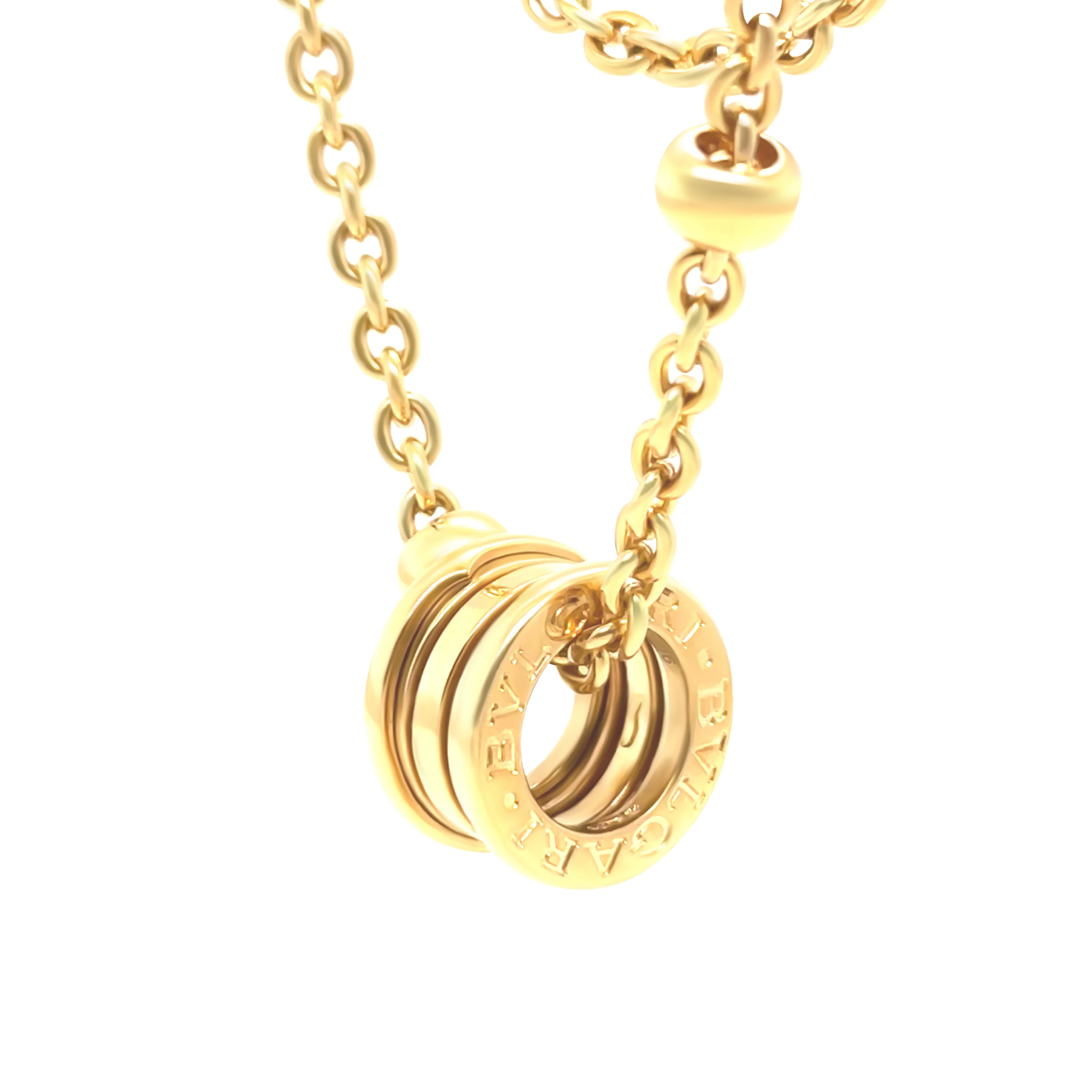 Bvlgari 18ct Yellow Gold Catene Chain Necklace with B.Zero1 Mini Pendant 37.31g - Image 4