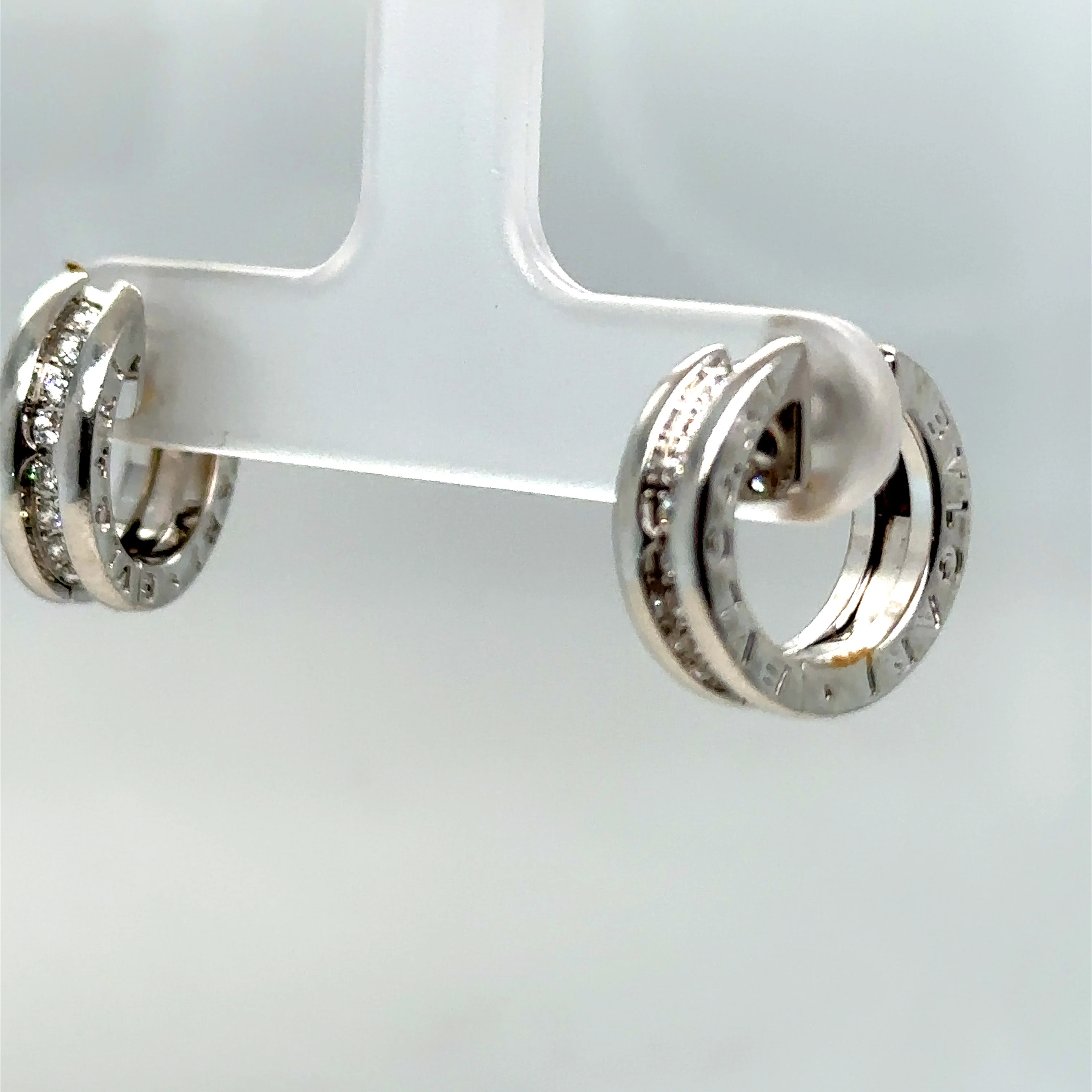 Bvlgari B.Zero1 Small Hoop Diamond Earrings - Image 6